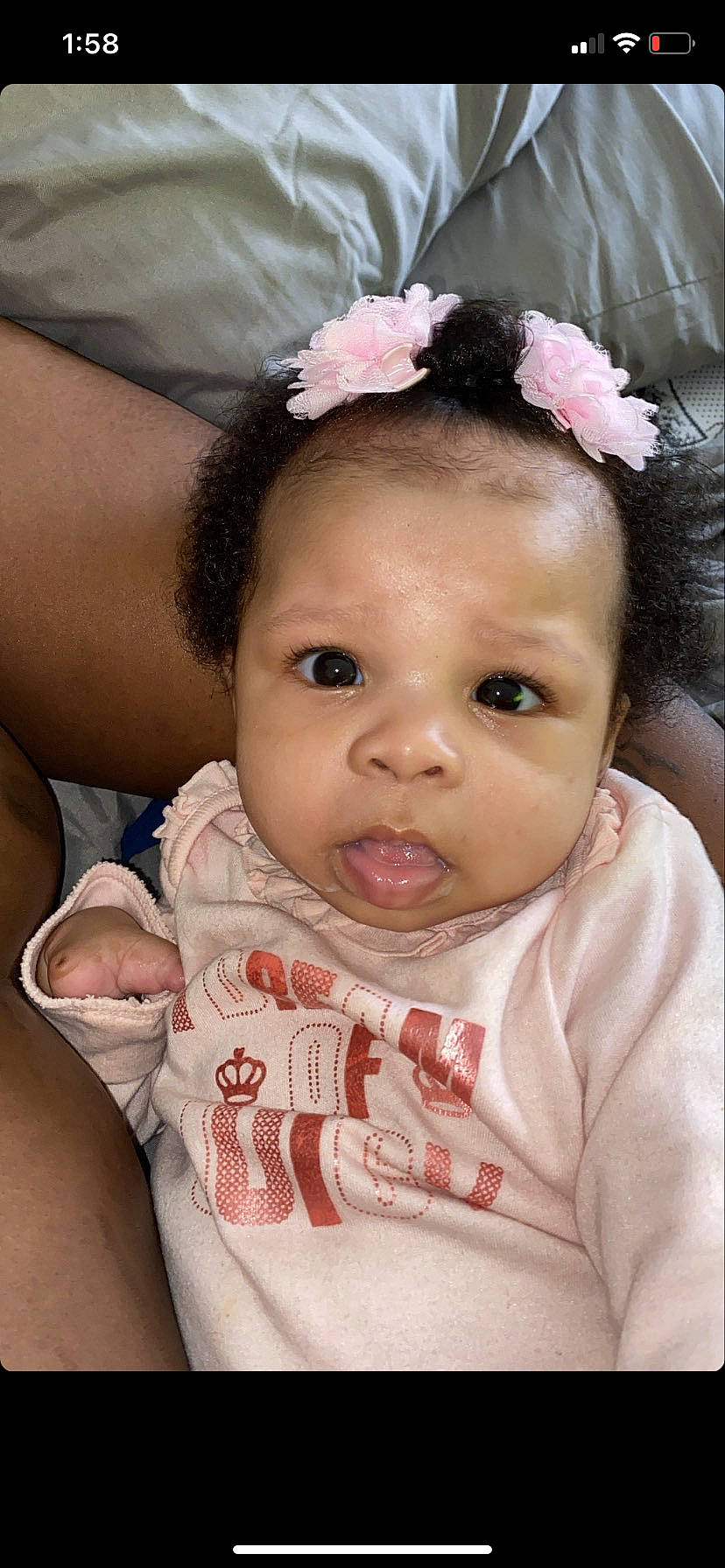 Londyn joined the competition — help win amazing prizes! baby, baby_toddler_clothing, cheek, child, chin, ear, eye, eyebrow, eyelash, forehead, gesture, happy, iris, lip, neck, nose, person, pink, skin, sleeve