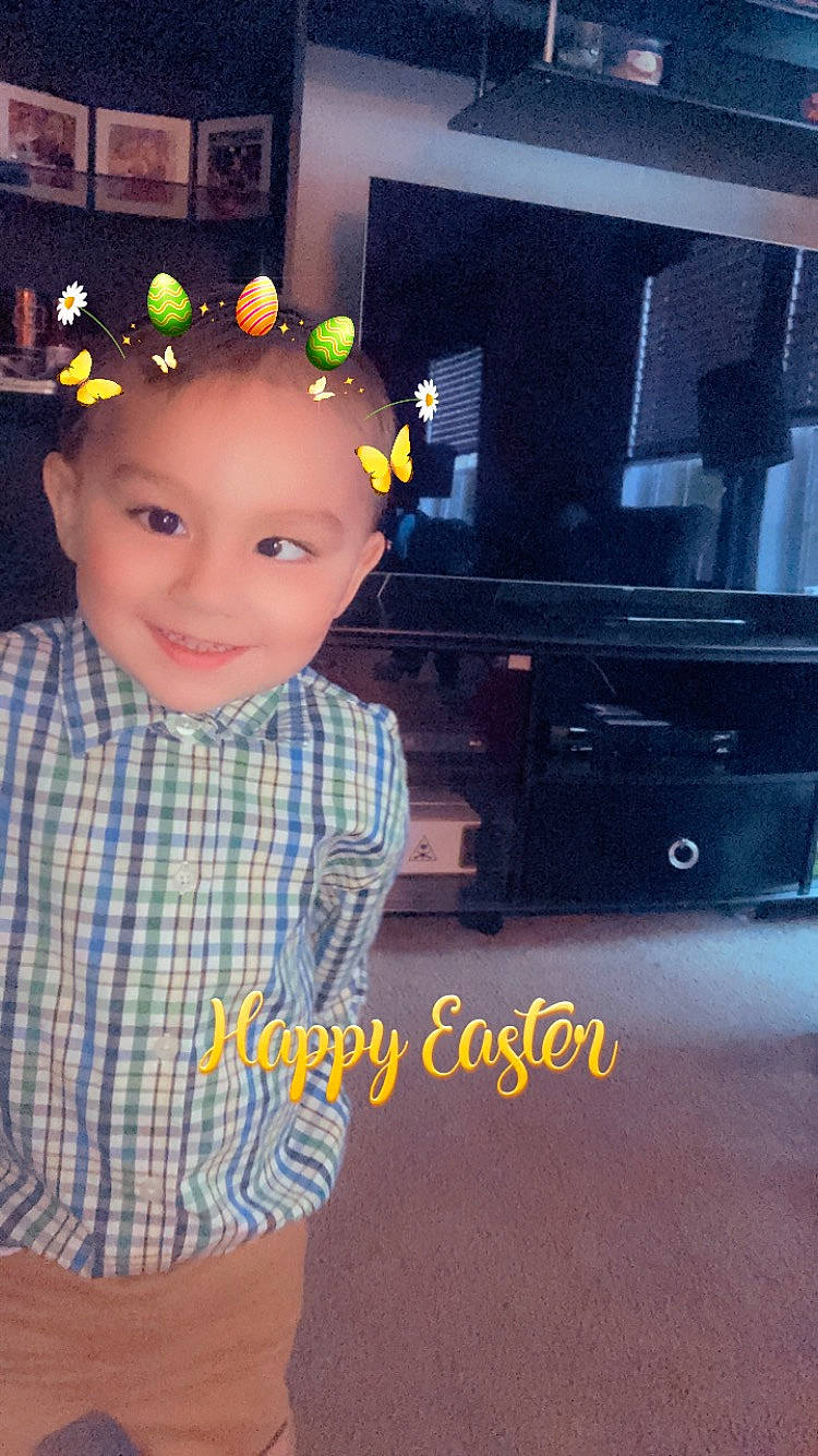 Evan joined the competition — help win amazing prizes! audio_equipment, baby_toddler_clothing, child, cool, electric_blue, fashion_accessory, flooring, fun, happy, joy, party_supply, pattern, person, play, room, sleeve, smile, standing, t_shirt, television