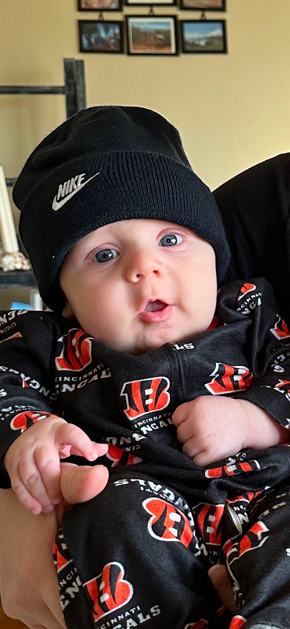 Kai joined the competition — help win amazing prizes! baby, baby_toddler_clothing, beanie, cap, carmine, cheek, child, cool, fashion_accessory, flash_photography, hat, headgear, headwear, outerwear, pattern, person, plaid, product, sitting, skin