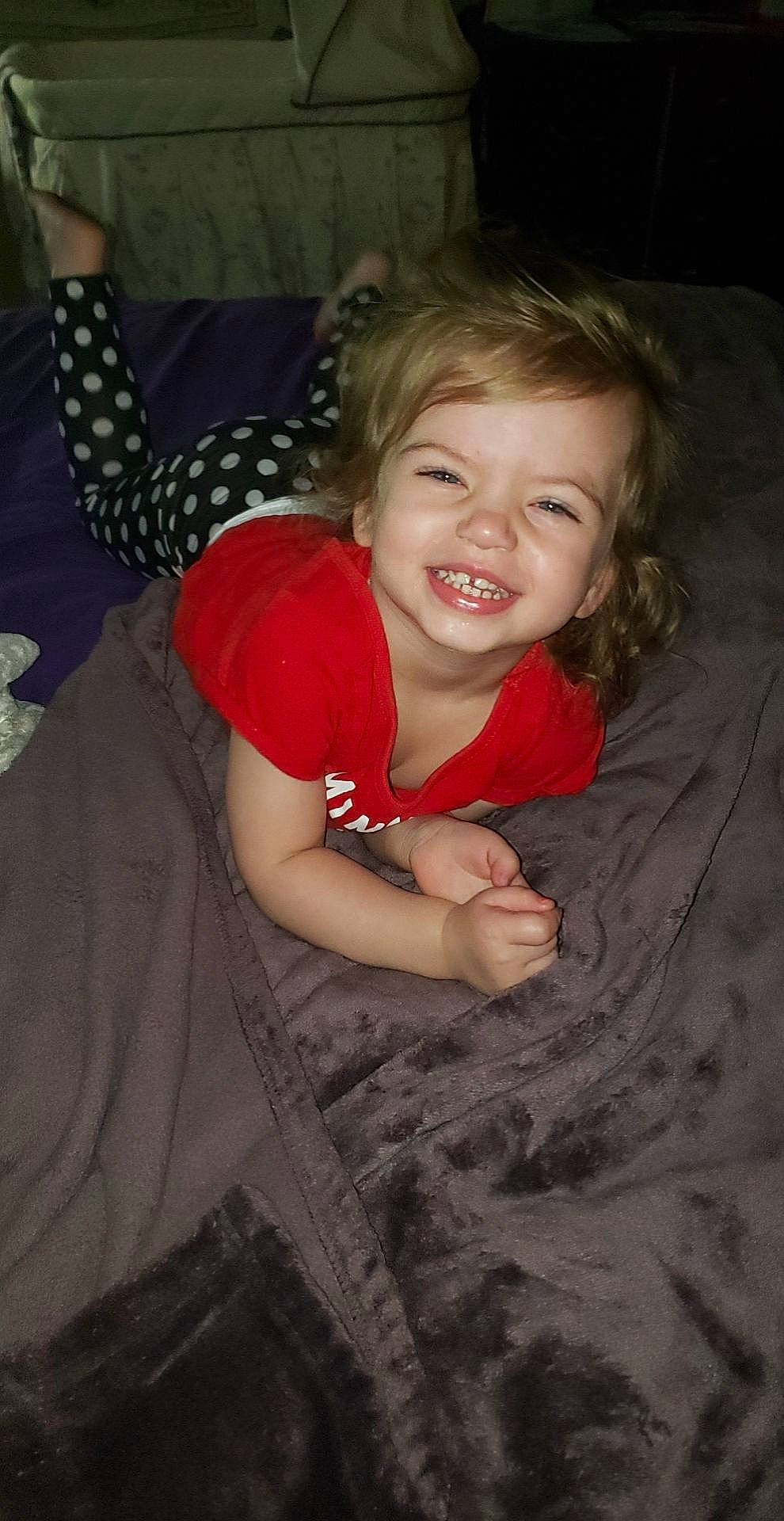 Scarlett joined the competition — help win amazing prizes! cheek, comfort, elbow, eye, flash_photography, flooring, fun, hair, happy, head, human_body, human_leg, joy, lip, long_hair, mouth, nose, person, smile, t_shirt