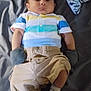 Victor joined the competition — help win amazing prizes! baby, infant, child, bed, pillow, clothing, mittens, socks, shorts, striped_shirt, lying_down, indoor, person, fabric, blanket, soft, cute, calm, portrait, sleepwear