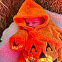 Stetson joined the competition — help win amazing prizes! baby, child, costume, pumpkin, orange, hood, blanket, hay, fall, autumn, cute, face, portrait, soft, warm, holiday, seasonal, smile, person, outdoor