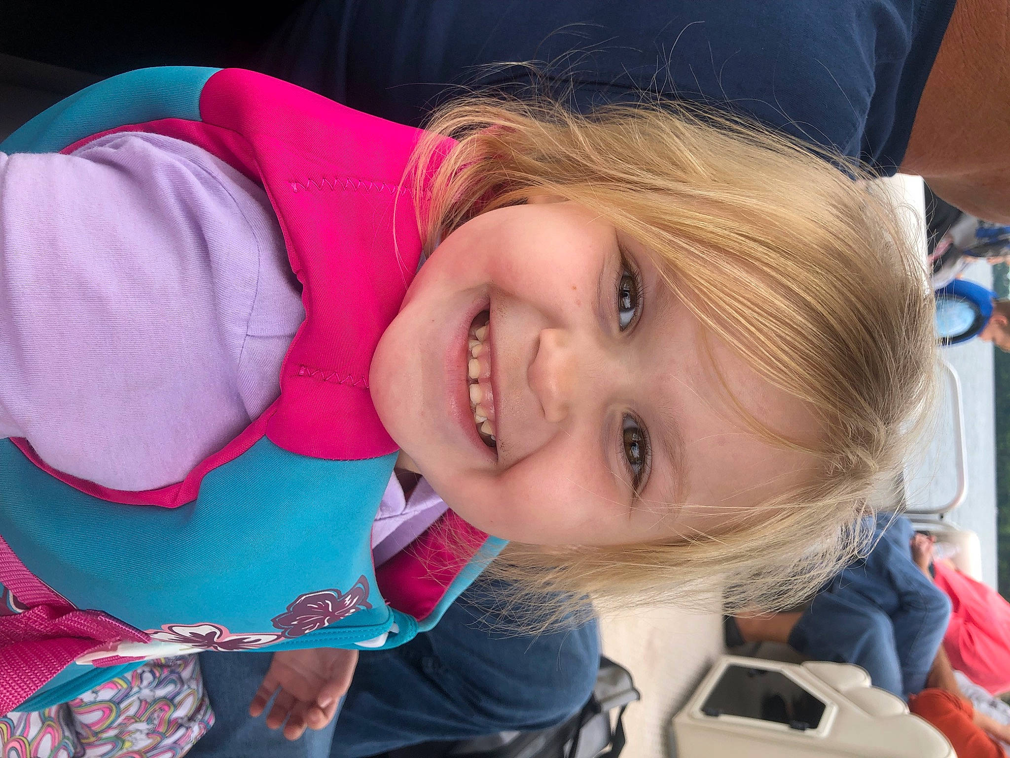 Adeline joined the competition — help win amazing prizes! baby, beauty, blond, blurred, cheek, child, chin, electric_blue, event, fun, happy, head, joy, leisure, lip, magenta, mouth, person, recreation, skin