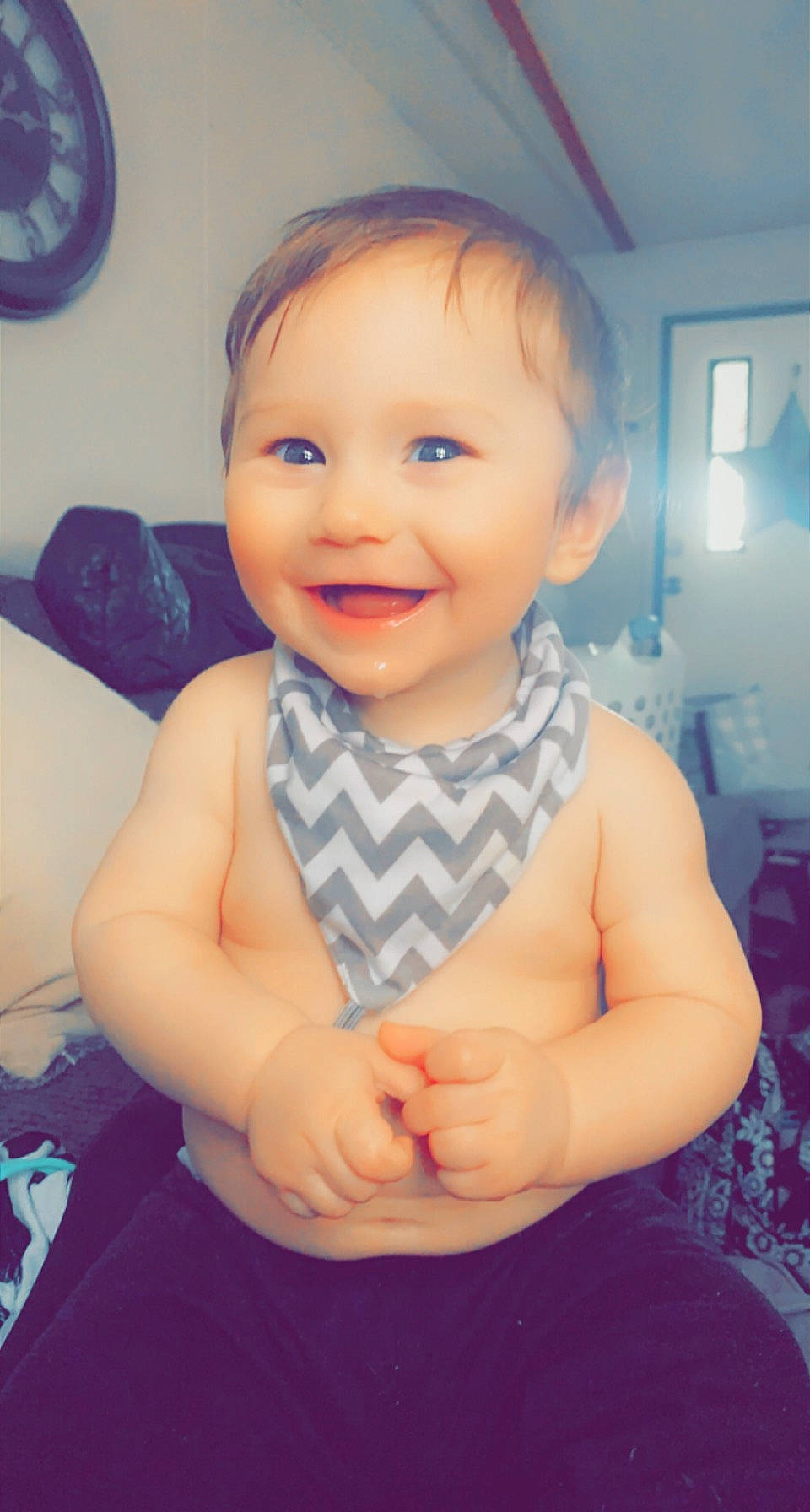 Brentley is registered to the contest to win money with this photo: arm, azure, cheek, eye, face, facial_expression, hand, happy, human_body, iris, joy, lip, mouth, muscle, nose, person, shoulder, skin, sleeve, smile