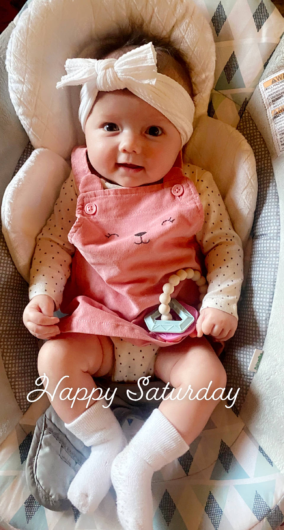 Andi joined the competition — help win amazing prizes! baby, baby_products, baby_toddler_clothing, cap, cheek, child, comfort, eye, face, happy, head, headwear, leg, lip, person, pink, skin, sleeve, smile, thigh