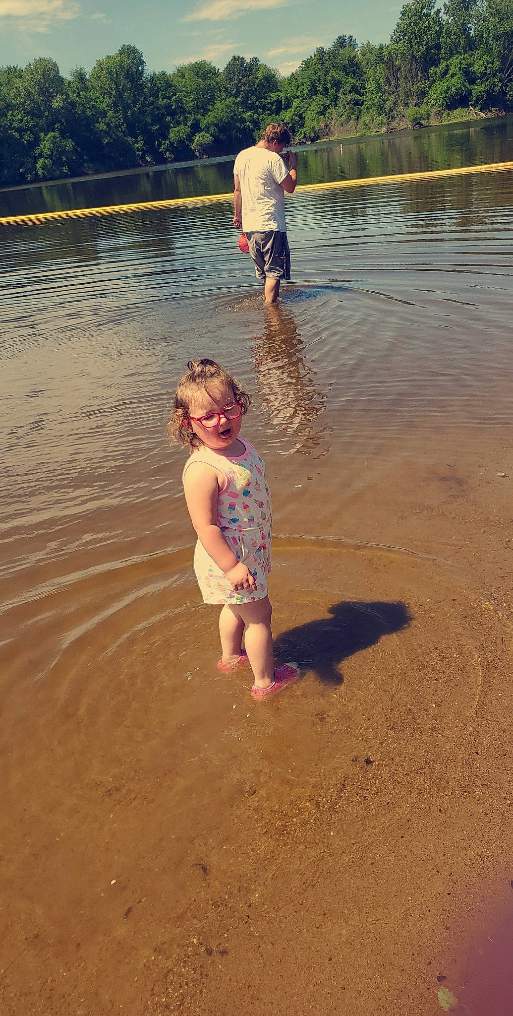 Harper Malloy joined the competition — help win amazing prizes! barefoot, beach, child, fun, leisure, person, play, recreation, sand, summer, vacation, water