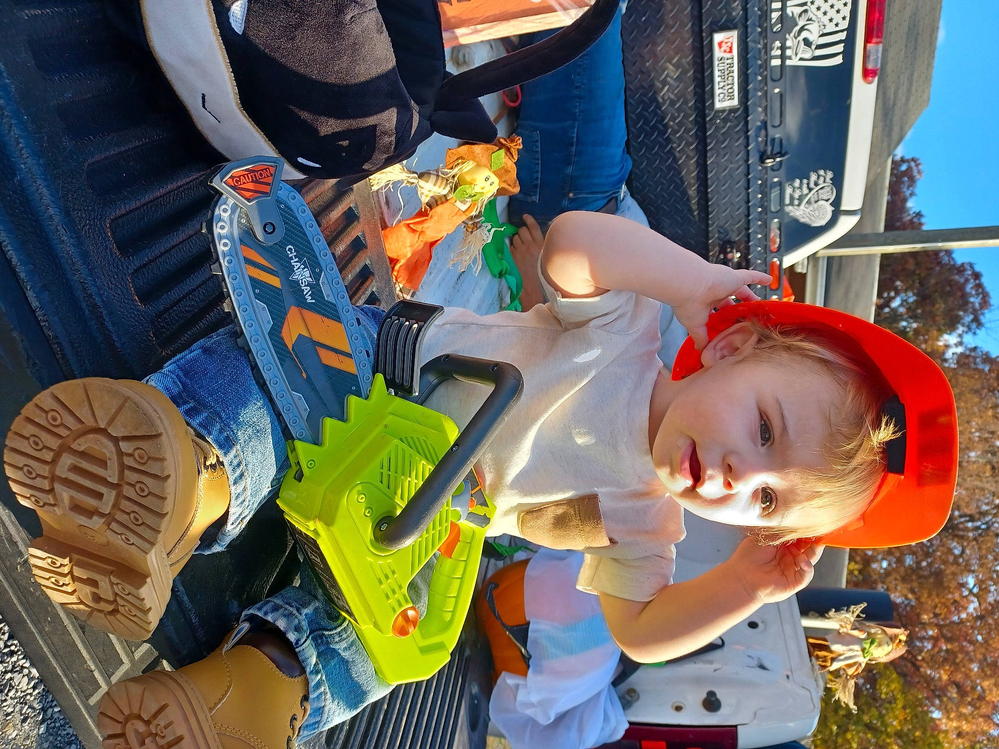 Larry joined the competition — help win amazing prizes! auto_part, automotive_design, automotive_wheel_system, baby_products, car_seat, child, electric_blue, family_car, fun, hat, leisure, motor_vehicle, person, personal_protective_equipment, plastic, recreation, sky, toddler, tree, vacation