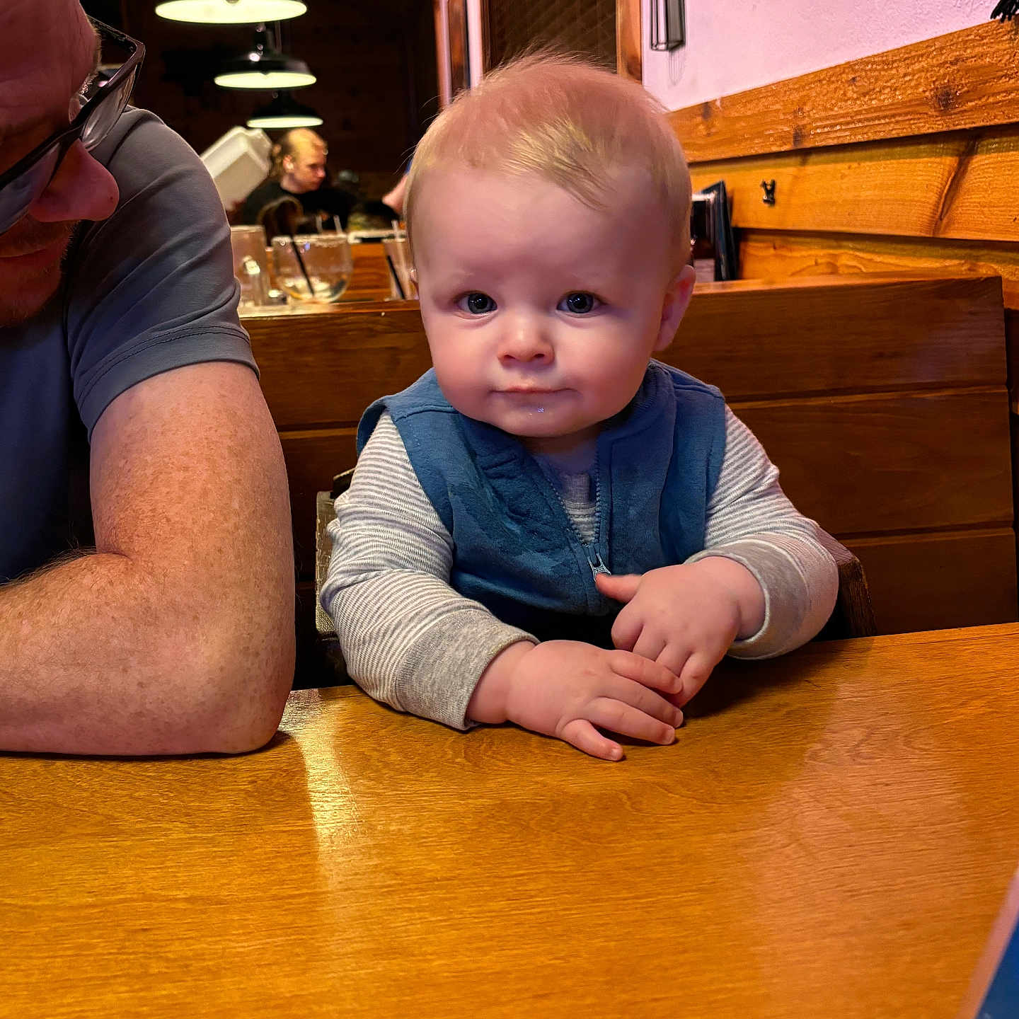 Ashton joined the competition — help win amazing prizes! accessories, adult, baby, bodypart, face, finger, glasses, hand, hardwood, head, indoors, interiordesign, male, man, person, photography, plywood, portrait, sitting, wood