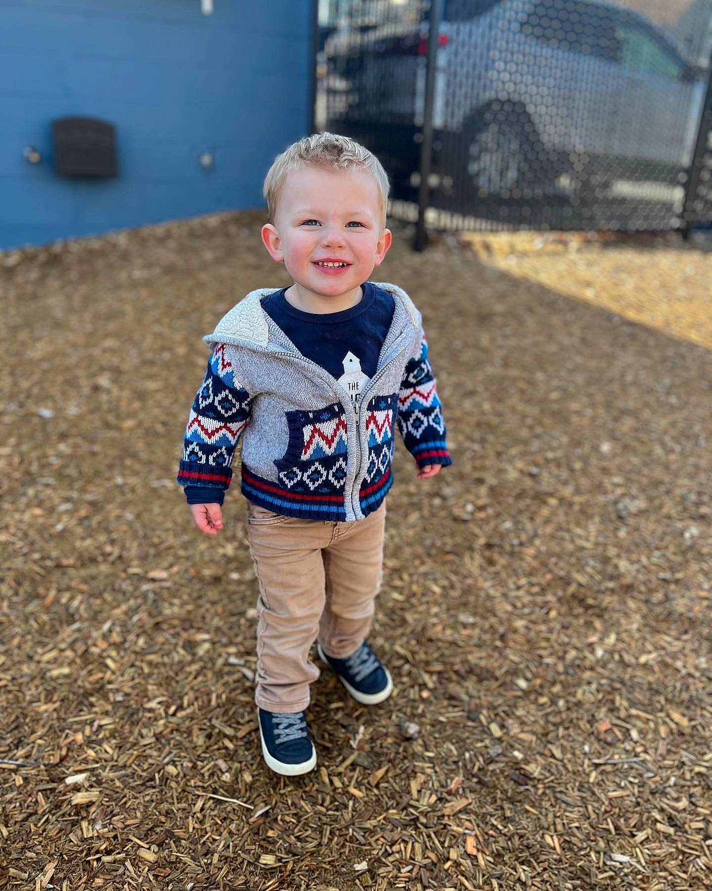 Donneghan is registered to the contest to win money with this photo: asphalt, baby, baby_toddler_clothing, child, city, electric_blue, flooring, fun, grass, happy, head, joy, people_in_nature, person, recreation, road_surface, sitting, sleeve, smile, soil