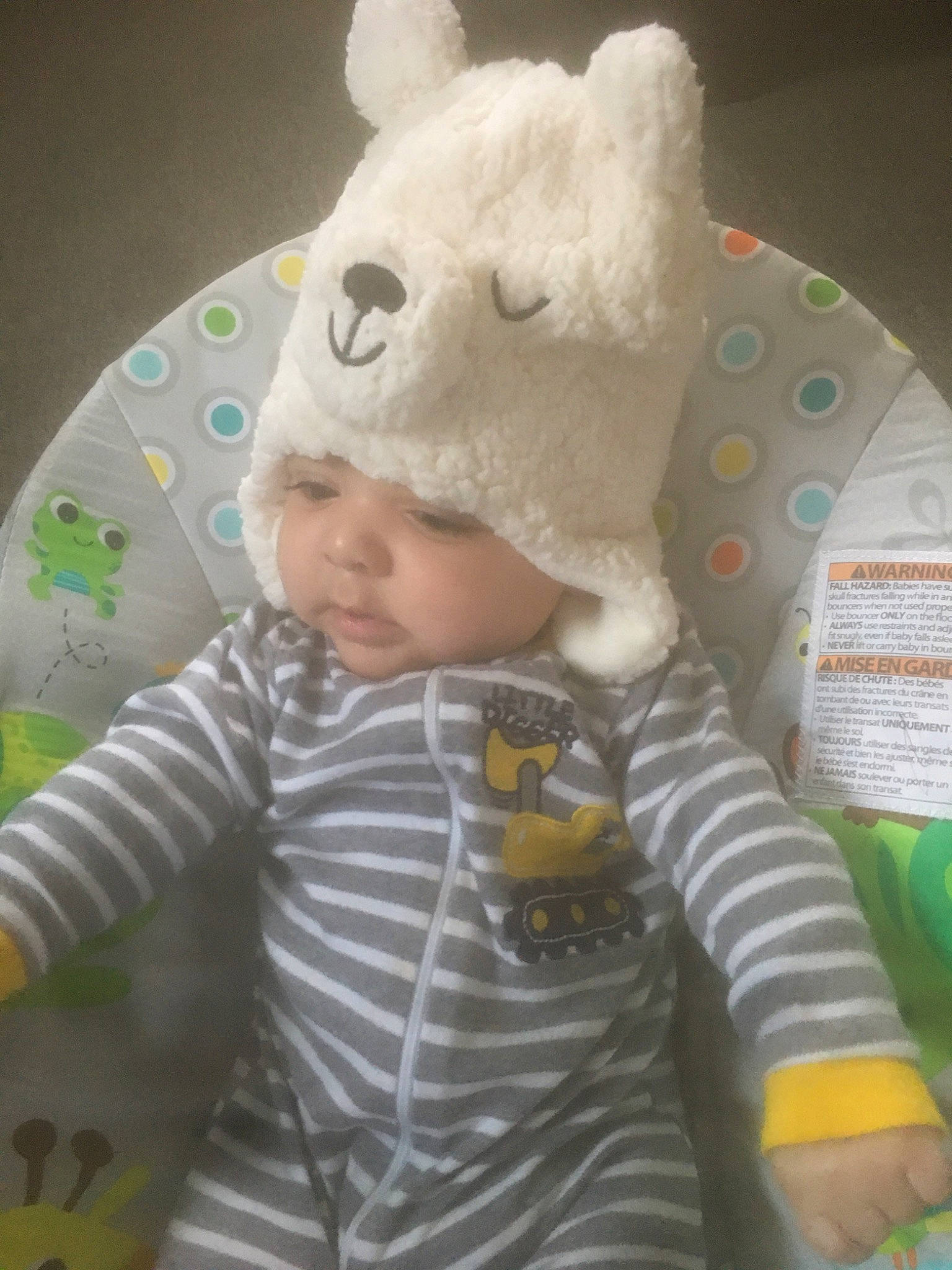 Uriel joined the competition — help win amazing prizes! baby, child, costume, ear, person, play, plush, stuffed_toy, toddler, toy, yellow
