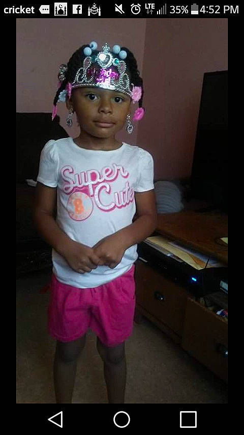 Jamyah joined the competition — help win amazing prizes! arm, child, clothing, cool, day, fashion_accessory, fun, girl, hair_accessory, headgear, headwear, joint, person, photo_caption, pink, product, purple, shoulder, smile, t_shirt