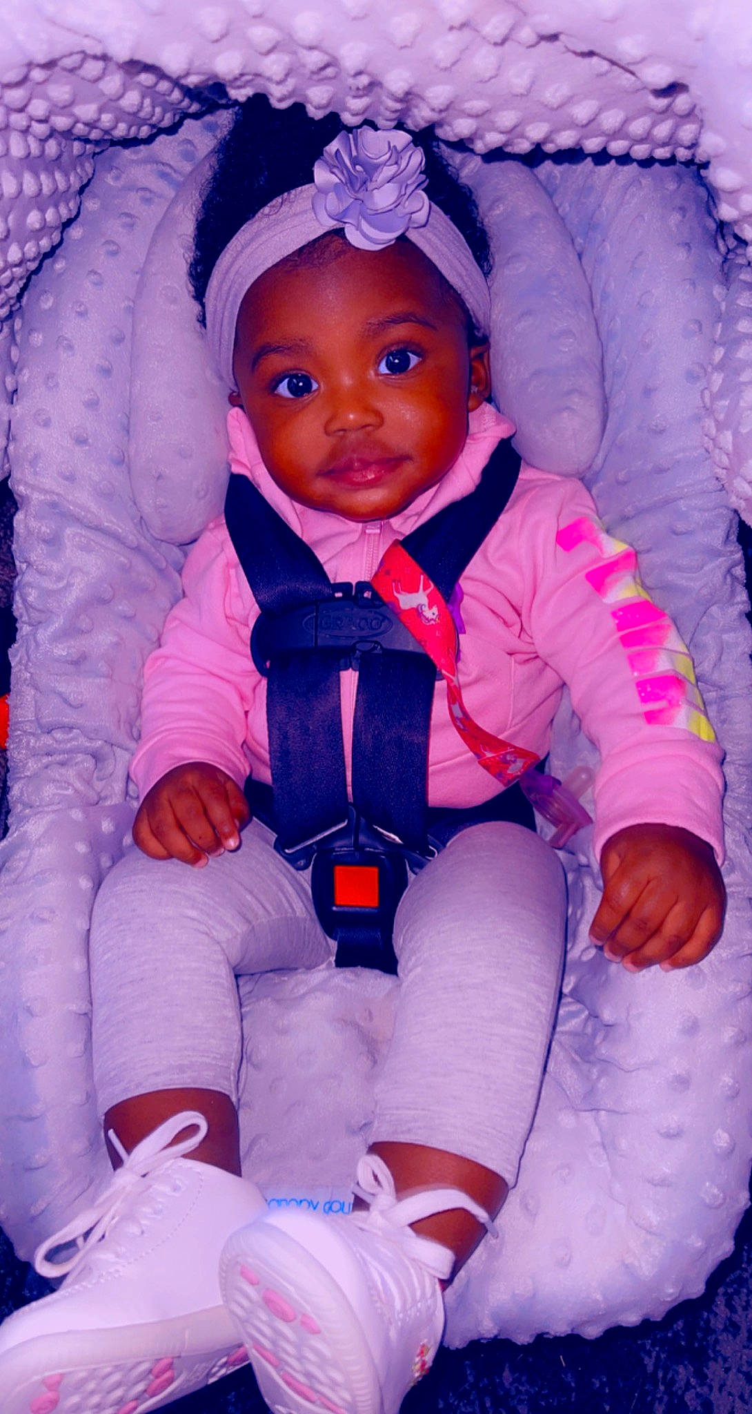 Avah joined the competition — help win amazing prizes! baby, baby_toddler_clothing, cheek, child, cool, doll, electric_blue, facial_expression, fictional_character, fun, happy, headgear, magenta, person, pink, purple, sleeve, smile, toddler, toy