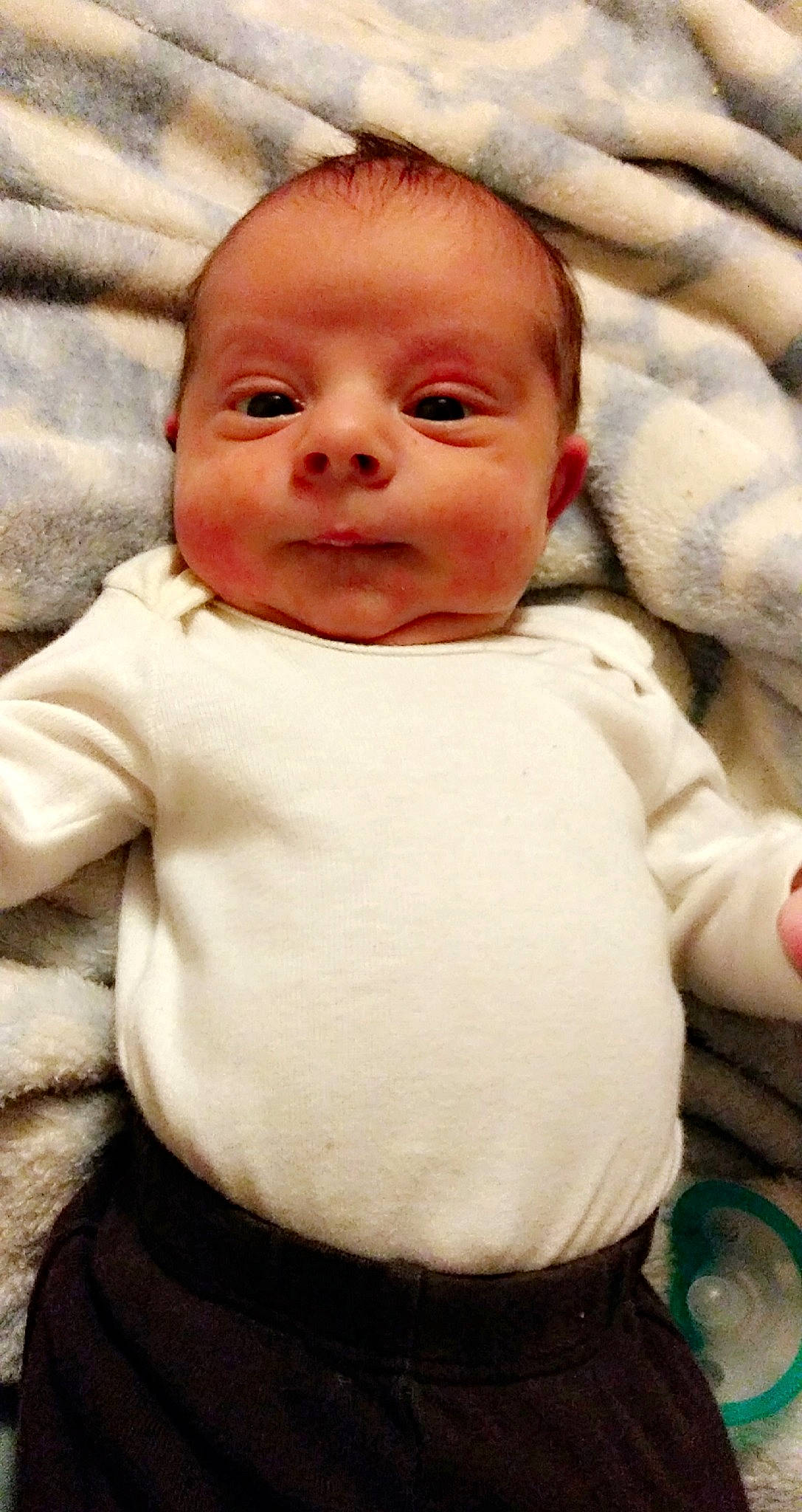 Gabriel is registered to the contest to win money with this photo: baby, cheek, child, face, head, lip, nose, person, skin, smile, toddler