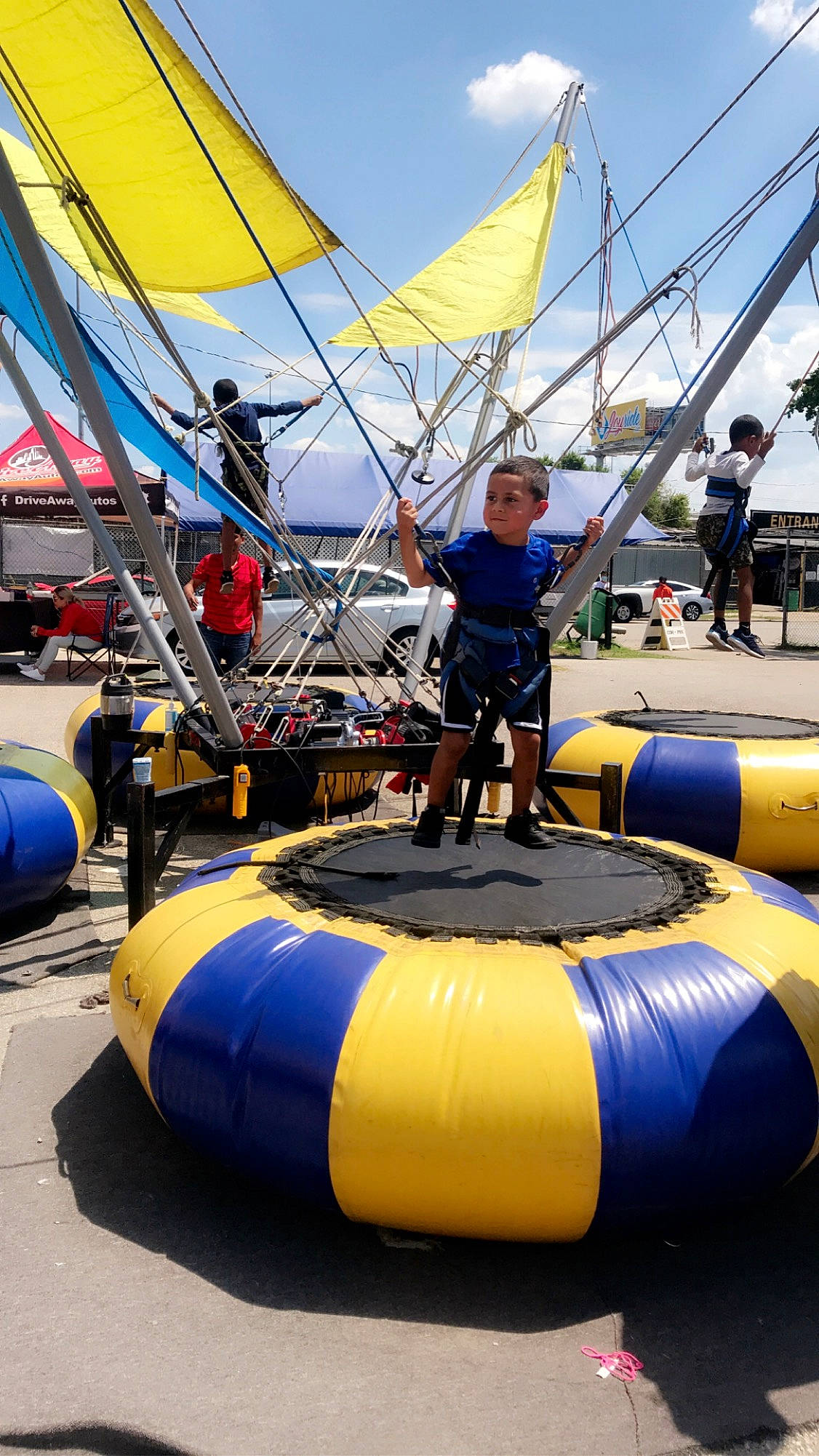 Lionel joined the competition — help win amazing prizes! fun, games, inflatable, leisure, person, recreation, trampoline, trampolining_equipment_and_supplies, vehicle, yellow