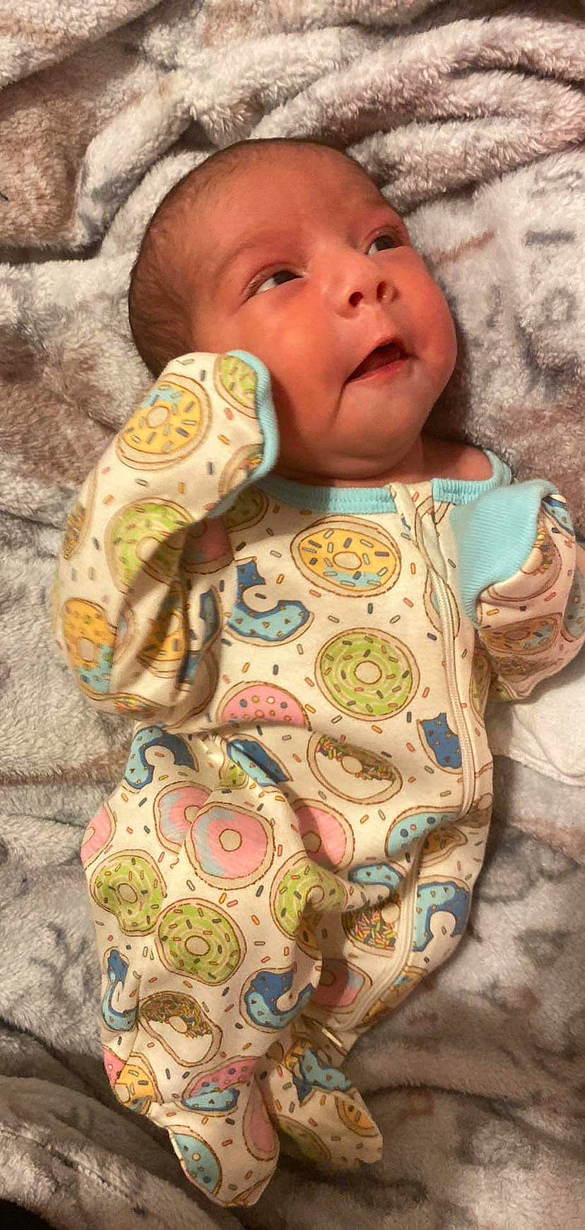 Nevaeh joined the competition — help win amazing prizes! art, baby, baby_toddler_clothing, cheek, child, eye, face, finger, happy, head, linens, neck, nose, pattern, person, skin, sleeve, textile, toddler, visual_arts