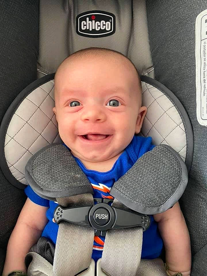 Karson joined the competition — help win amazing prizes! auto_part, automotive_design, baby, baby_products, baby_toddler_clothing, beauty, black, car_seat, car_seat_cover, child, comfort, electric_blue, family_car, head_restraint, motor_vehicle, person, photograph, product, smile, toddler
