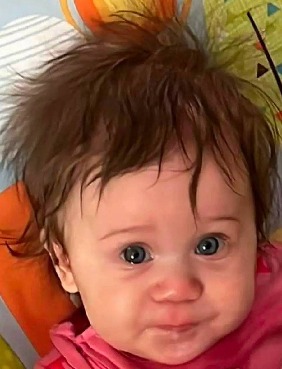 Finley is registered to the contest to win money with this photo: baby, bangs, cheek, chin, ear, eye, eyebrow, eyelash, forehead, hair, hairstyle, happy, head, iris, lip, mouth, nose, person, skin, toddler