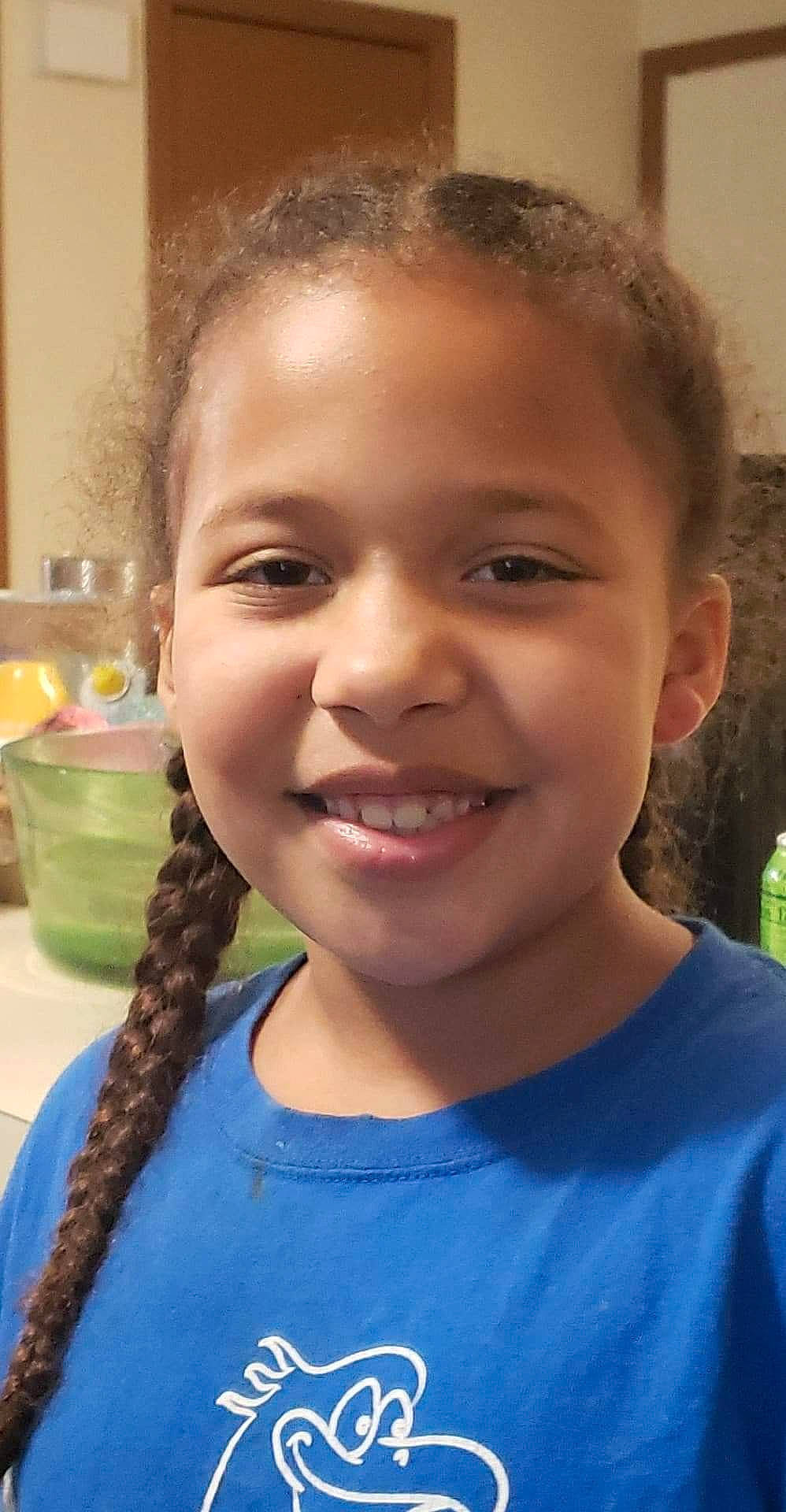 Brenda is registered to the contest to win money with this photo: child, chin, eyebrow, face, forehead, hair, hairstyle, happy, head, joy, lip, nose, person, smile, tooth