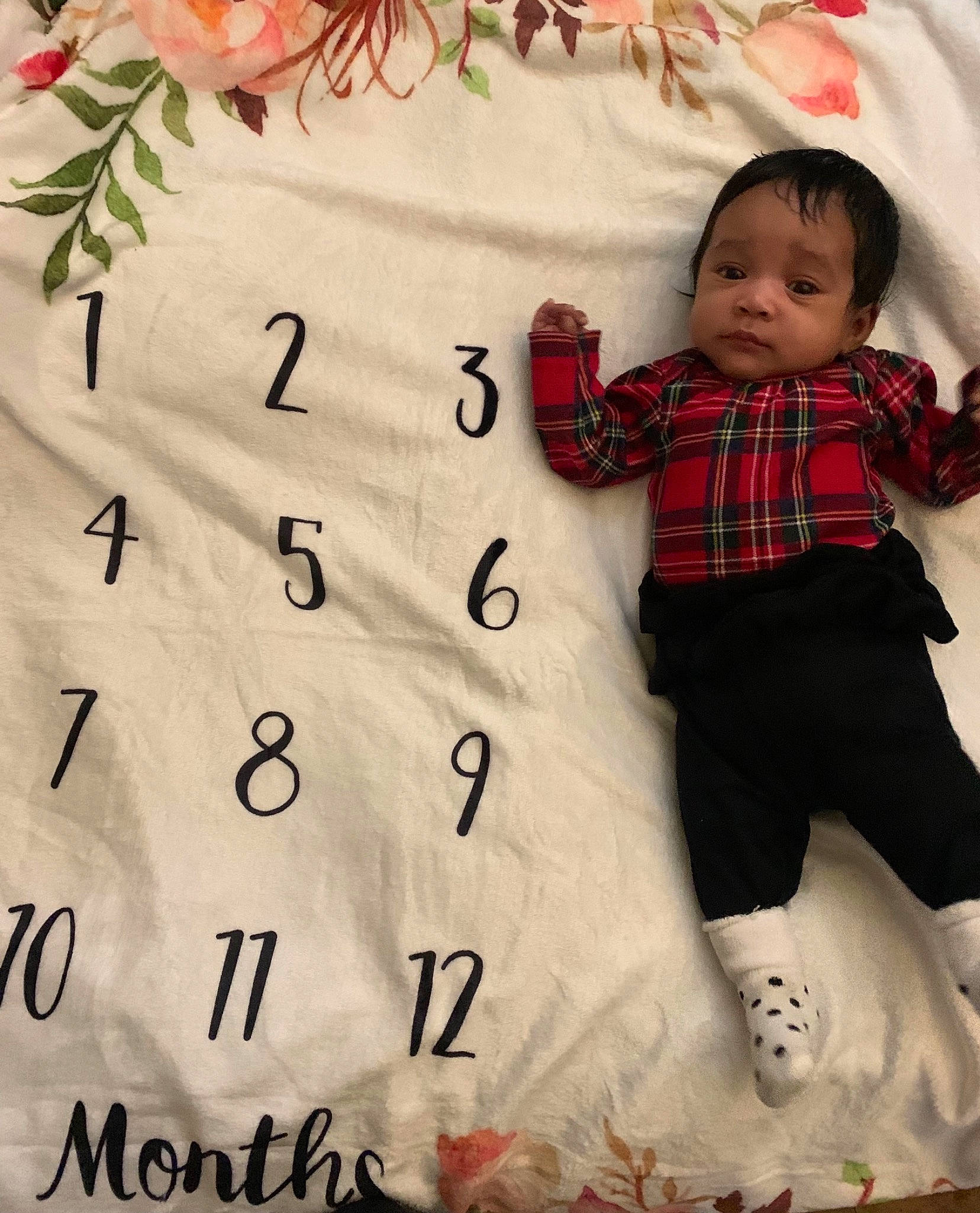 Harmoni-ann is registered to the contest to win money with this photo: baby, baby_toddler_clothing, bedding, child, design, font, happy, leg, linens, pattern, person, plaid, play, room, sleeve, sock, t_shirt, tartan, textile, toddler