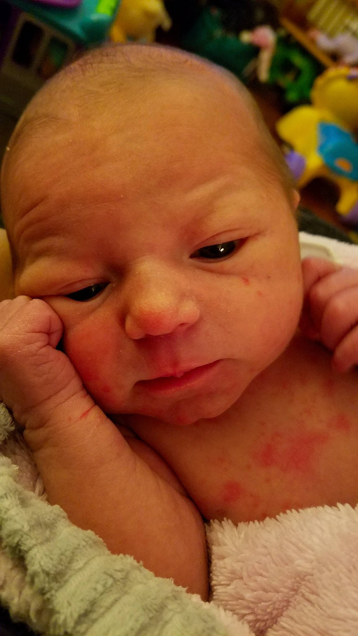 Frederick joined the competition — help win amazing prizes! bedtime, cheek, child, chin, close_up, ear, eye, eyebrow, face, finger, forehead, hand, head, infant, lip, mouth, nose, person, skin, smile