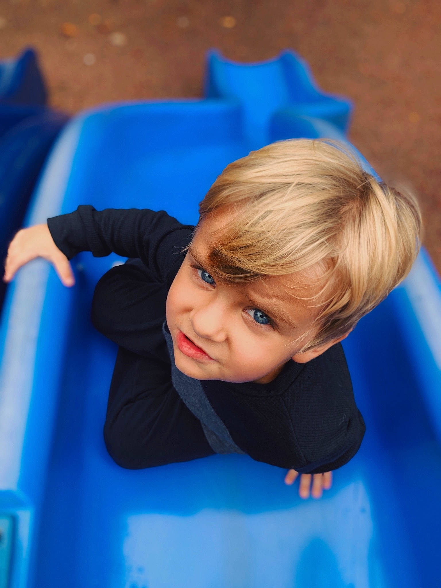 Billy is registered to the contest to win money with this photo: blond, blue, child, electric_blue, fun, hairstyle, leisure, person, play, smile, toddler