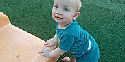 Duwane joined the competition — help win amazing prizes! active, baby, barefoot, blue_clothing, child, curious, cute, daylight, fun, grass, outdoor, park, person, play, playground, slide, smiling, summer, toddler, young_child