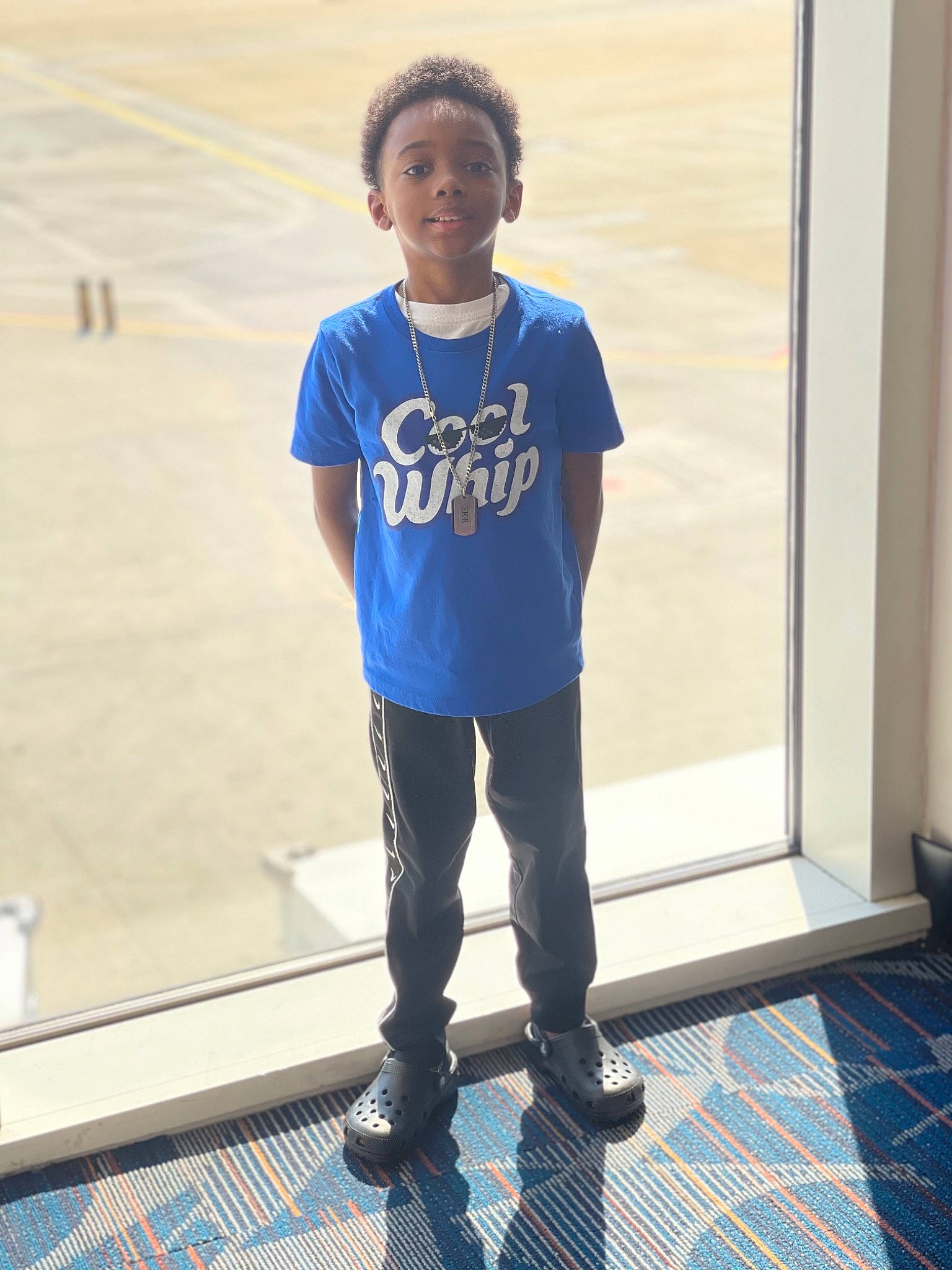 Sheanne is registered to the contest to win money with this photo: azure, blue, child, denim, electric_blue, fashion_design, flooring, fun, human_leg, knee, leg, leisure, person, recreation, sleeve, sportswear, standing, street_fashion, t_shirt, thigh