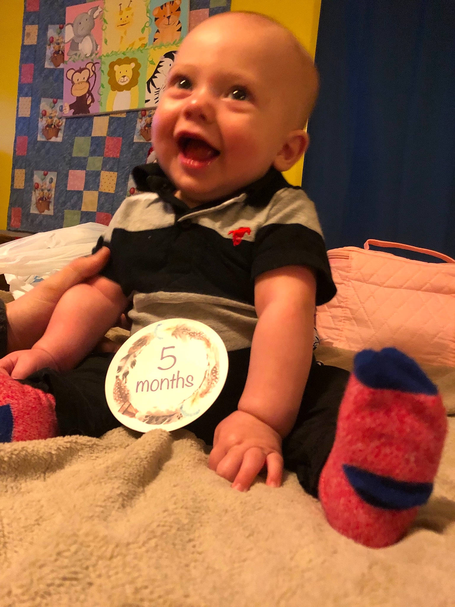 Kase joined the competition — help win amazing prizes! baby, cheek, child, person, play, smile, toddler, toy