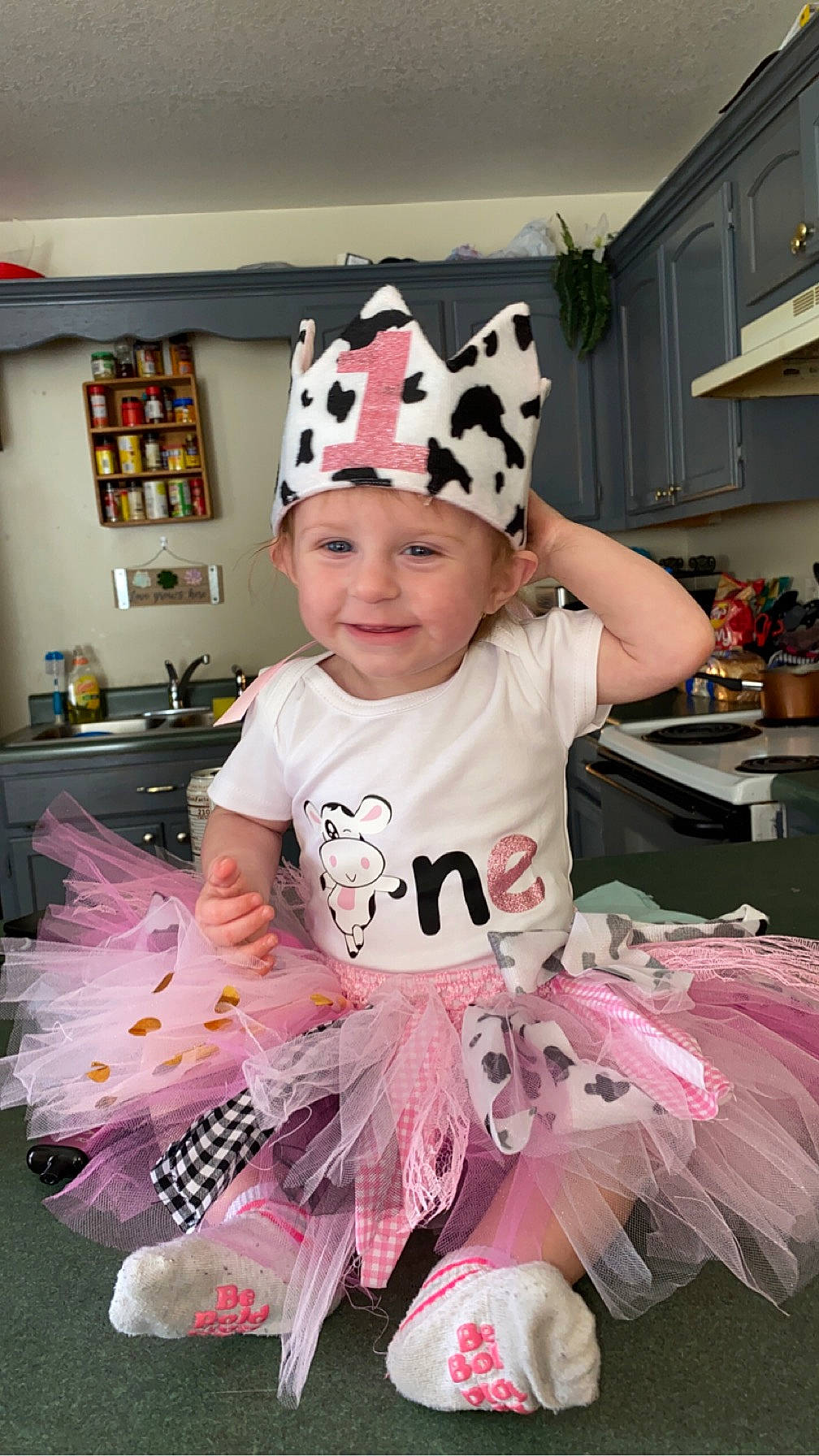 Paisley is registered to the contest to win money with this photo: baby, baby_toddler_clothing, cap, child, costume, costume_hat, event, face, fashion_accessory, fun, happy, headwear, holiday, joy, magenta, party_supply, person, pink, sleeve, smile