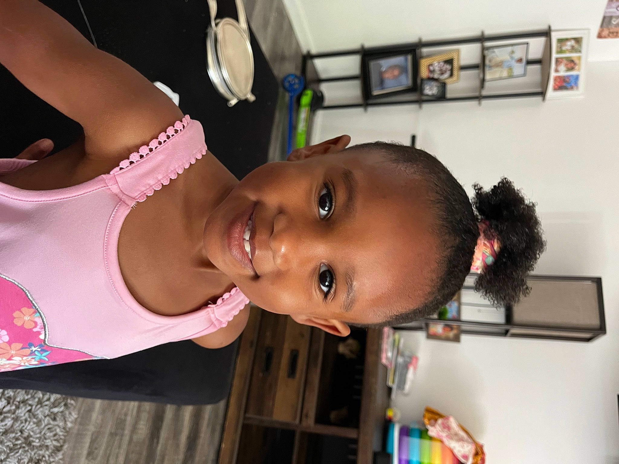 Zoie joined the competition — help win amazing prizes! abdomen, black_hair, bookcase, chest, child, elbow, eyebrow, eyelash, eyewear, fun, happy, joy, neck, nose, person, picture_frame, room, shelf, skin, smile