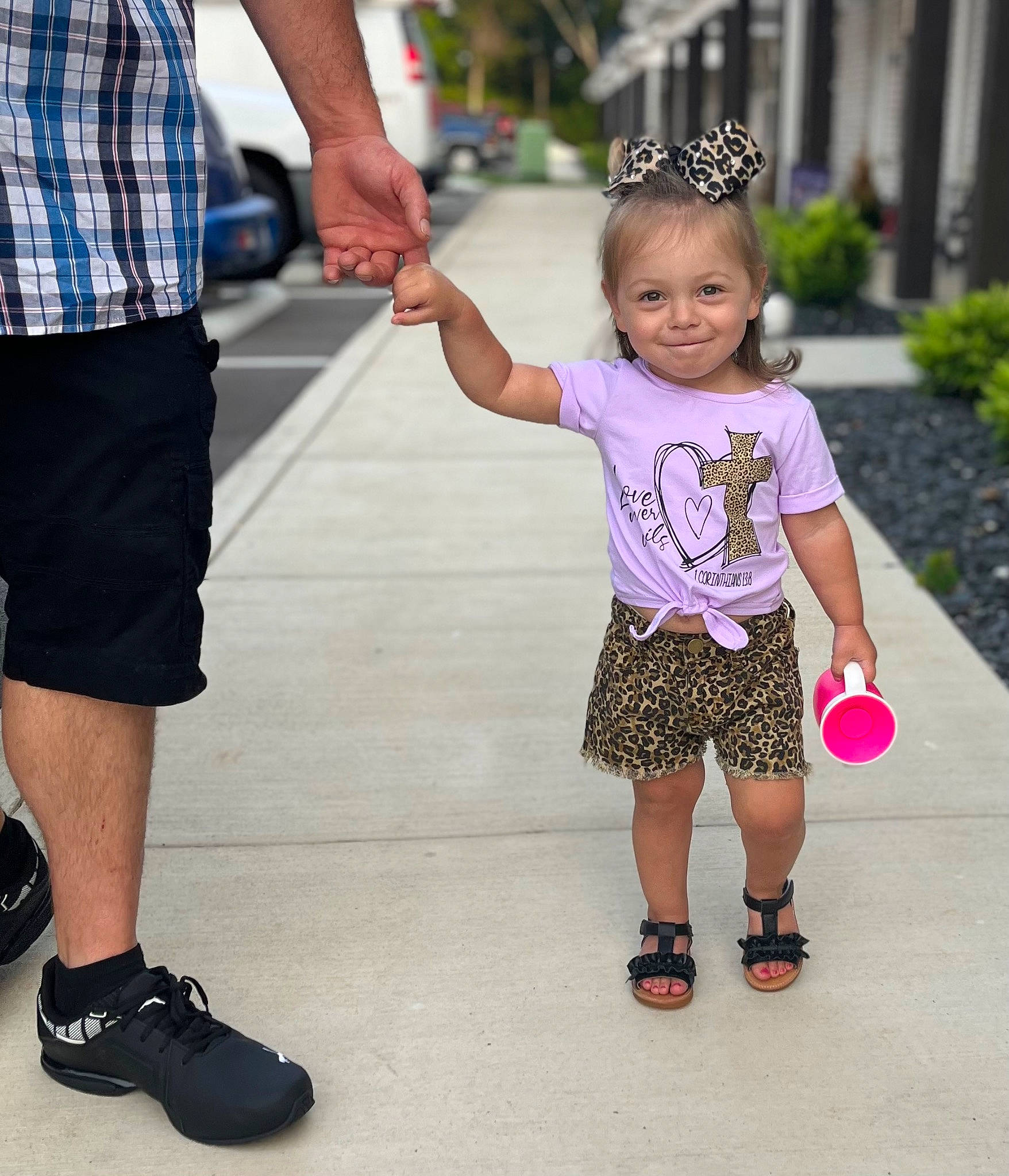 Mckenzie joined the competition — help win amazing prizes! baby_toddler_clothing, black, clothing, footwear, gesture, hand, happy, joint, joy, person, recreation, shoe, shorts, sleeve, smile, sneakers, standing, style, t_shirt, thigh