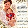 baby, newborn, sleeping, grandmother, portrait, indoors, holding, pacifier, red_shirt, patriotic, july_fourth, angel_wings, clouds, dove, flowers, lilies, greeting_card, poem, family, love