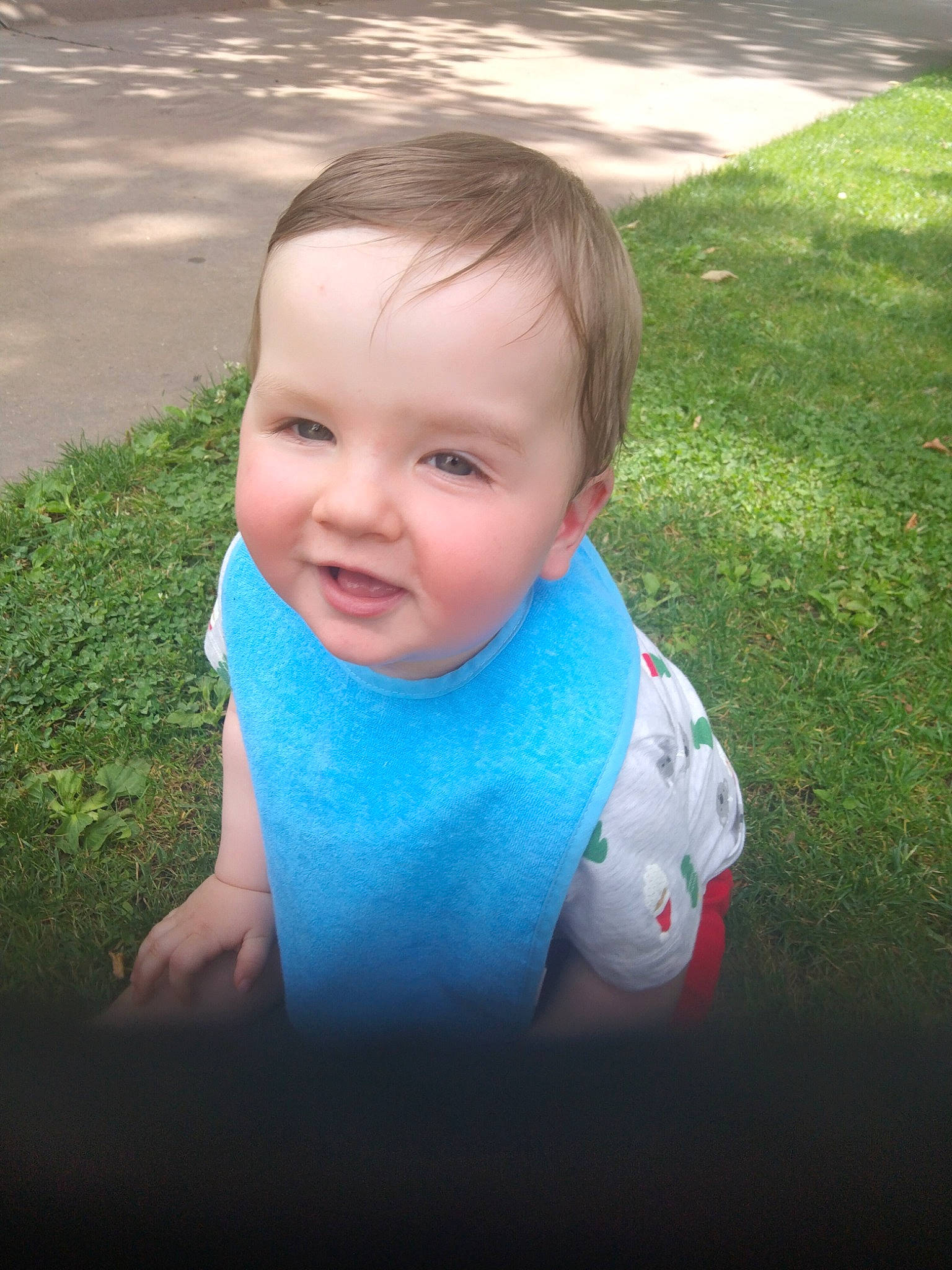 Sebastian joined the competition — help win amazing prizes! baby, baby_toddler_clothing, cheek, cloud, cool, flash_photography, fun, grass, happy, leisure, lip, mouth, nose, people_in_nature, person, plant, recreation, skin, sky, toddler