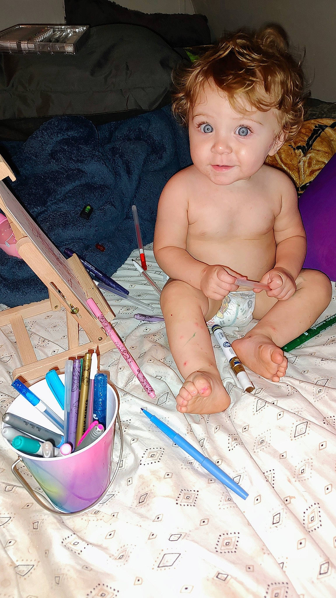 Novalee is registered to the contest to win money with this photo: abdomen, baby, baby_products, baby_toddler_clothing, chest, child, foot, fun, happy, linens, nail, office_supplies, pen, person, play, sitting, smile, stationery, thumb, toddler