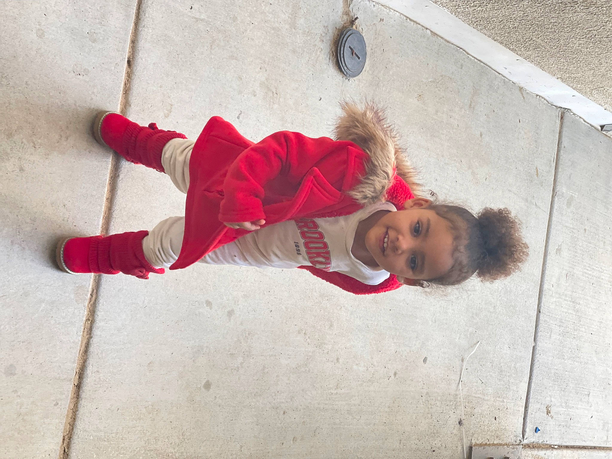 Kaliyah joined the competition — help win amazing prizes! asphalt, carmine, cement, child, concrete, flooring, fun, happy, head, human_leg, joy, leg, leisure, person, recreation, road_surface, shadow, sidewalk, smile, toddler