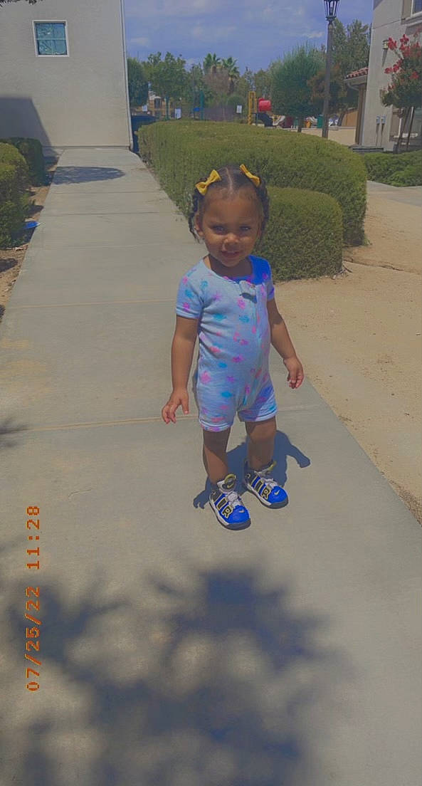 Kaliyah joined the competition — help win amazing prizes! asphalt, baby, child, city, electric_blue, fun, grass, happy, joy, landscape, leisure, person, plant, recreation, road, road_surface, shadow, sidewalk, t_shirt, toddler