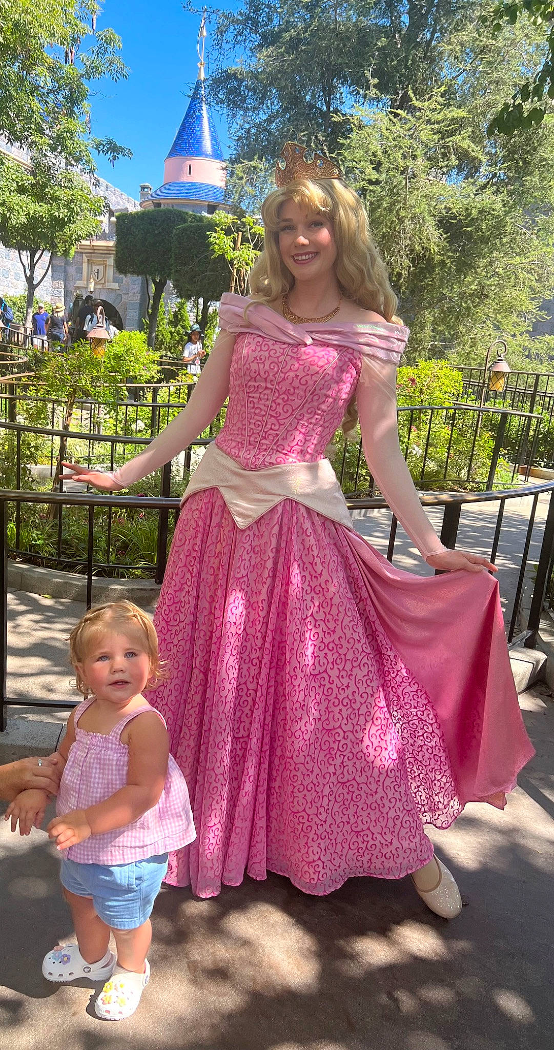 Charleigh joined the competition — help win amazing prizes! abdomen, clothing, event, face, fashion_design, formal_wear, fun, happy, joy, leisure, magenta, people, person, pink, plant, purple, recreation, shorts, toddler, tree