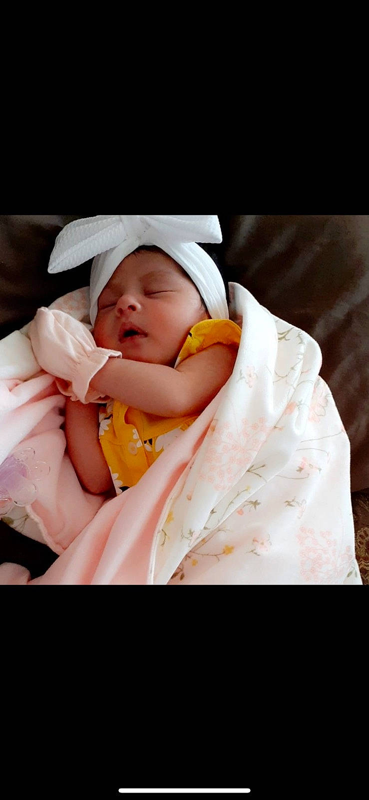 Alessandra is registered to the contest to win money with this photo: baby, baby_products, baby_sleeping, bedtime, birth, cheek, child, eye, hand, happy, love, nap, nose, person, photography, pink, product, skin, sleep, smile