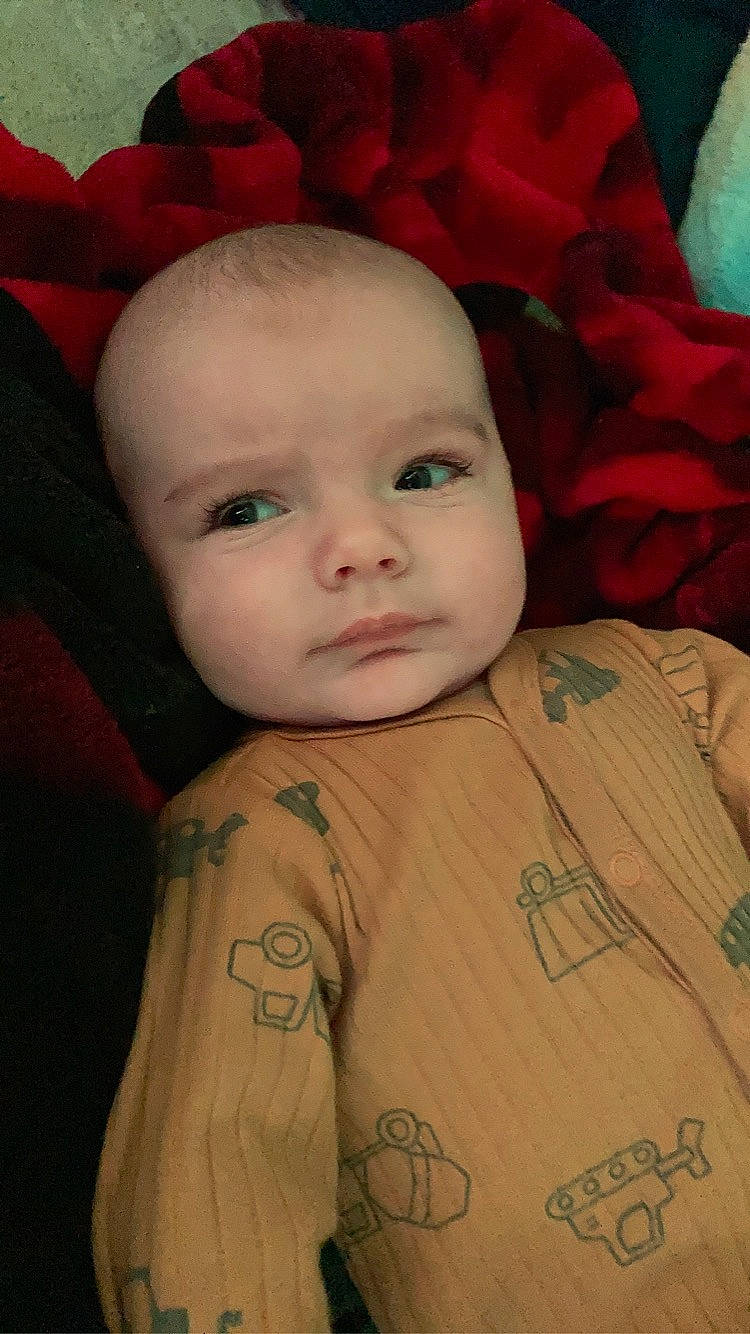 Cayden joined the competition — help win amazing prizes! baby, baby_toddler_clothing, cheek, child, chin, comfort, eye, eyebrow, eyelash, flash_photography, forehead, head, human_body, iris, lip, mouth, nose, person, skin, sleeve