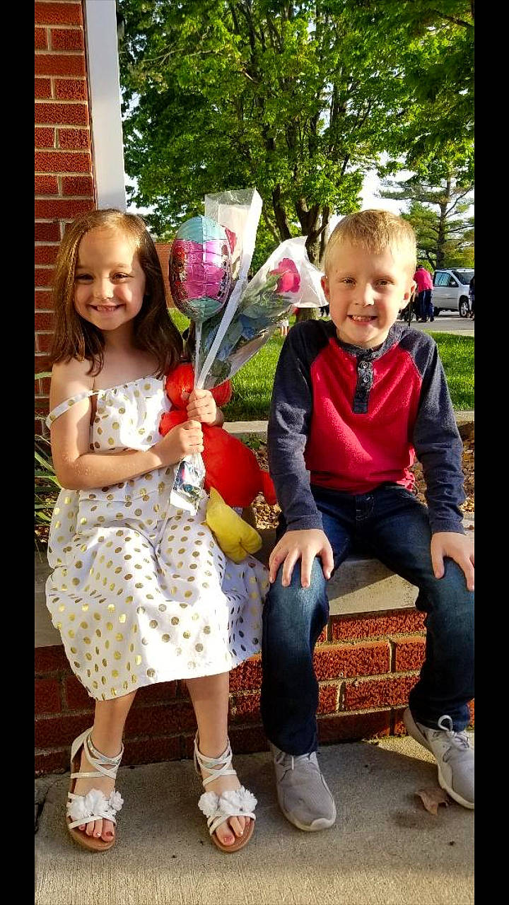 Konner joined the competition — help win amazing prizes! child, daughter, joy, person, sibling, sitting, smile, toddler