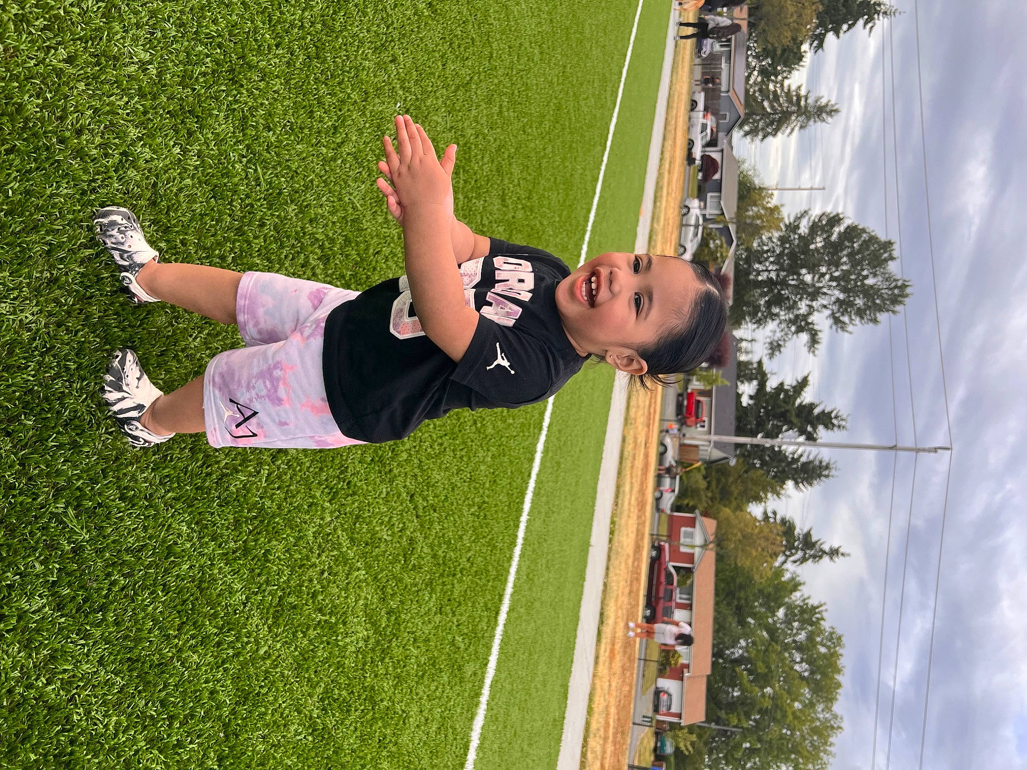 Mati joined the competition — help win amazing prizes! child, cloud, competition_event, fun, grass, happy, knee, leisure, outdoor_play_equipment, people_in_nature, person, plant, player, pole, recreation, shorts, sky, sports, t_shirt, toddler