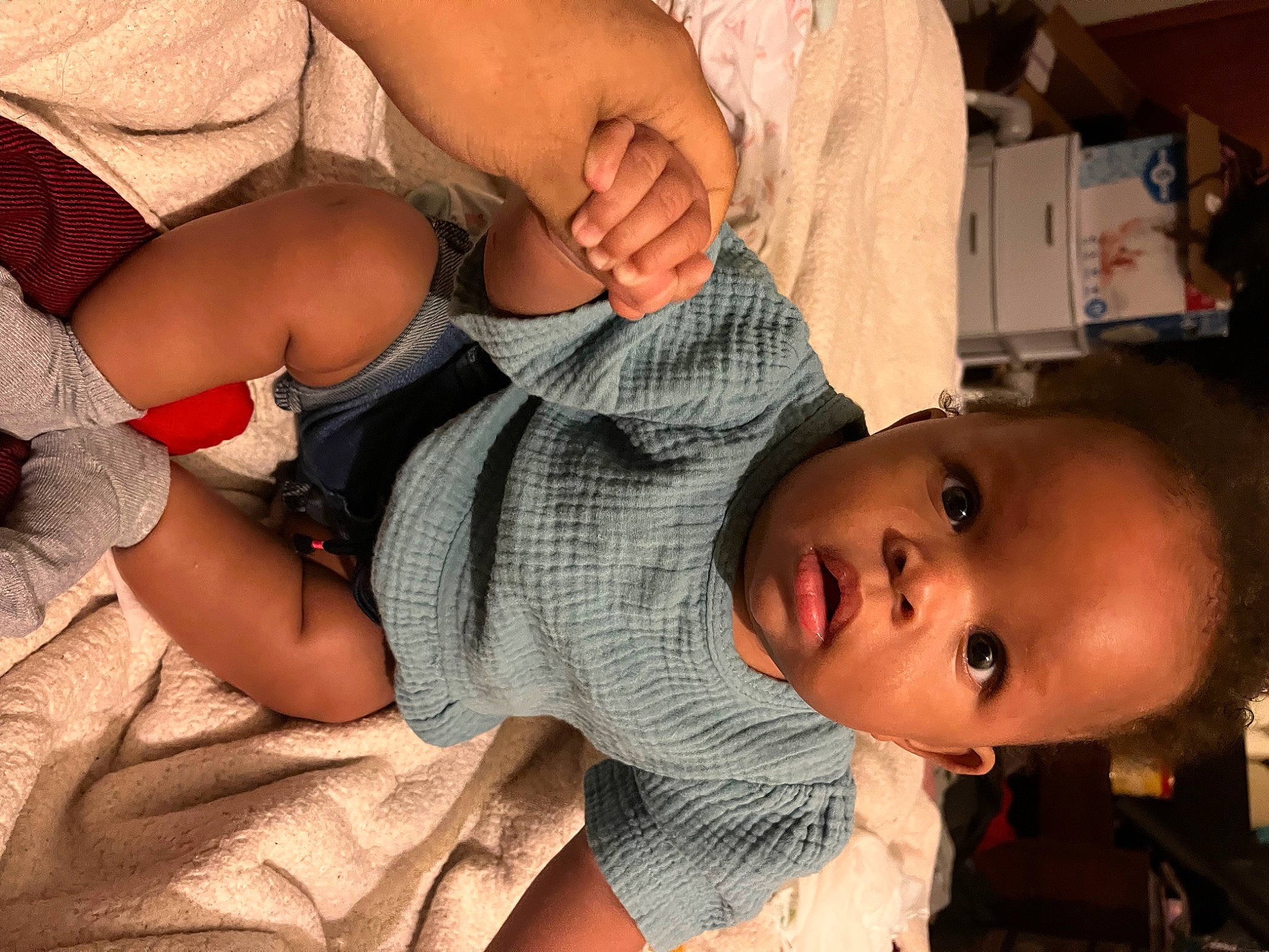 Laylani is registered to the contest to win money with this photo: arm, cheek, child, comfort, dress, elbow, facial_expression, finger, gesture, hairstyle, happy, human_body, joint, mouth, muscle, nose, person, skin, thigh, toddler