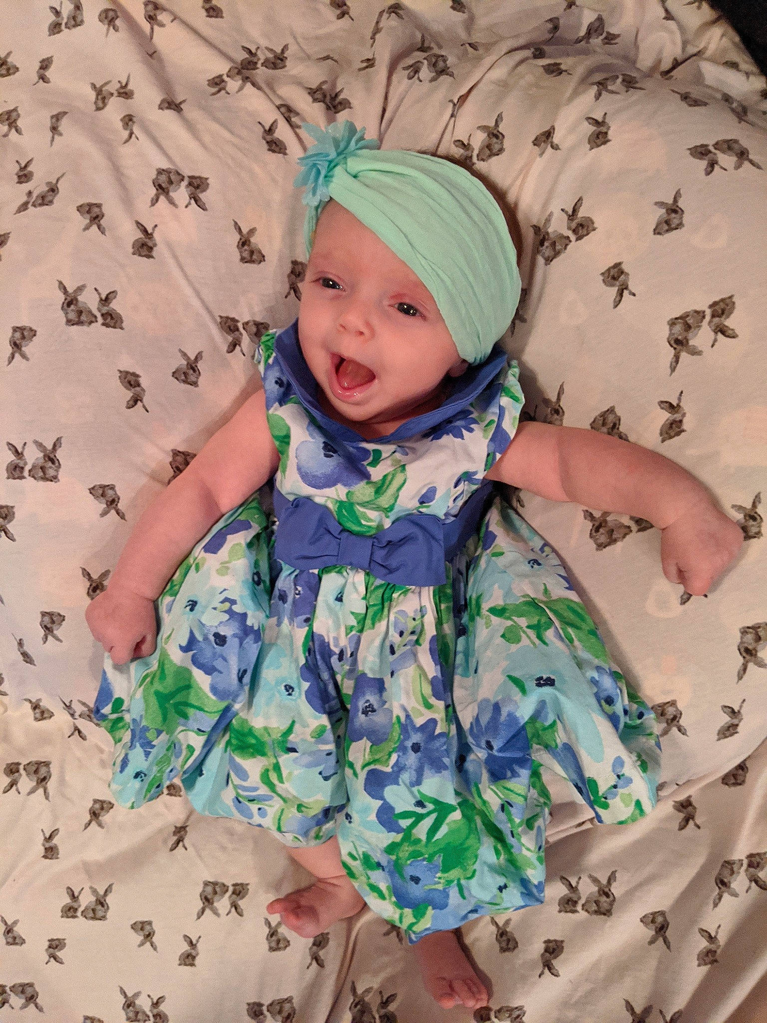 Calliope is registered to the contest to win money with this photo: baby, baby_products, baby_toddler_clothing, bonnet, child, clothing, headgear, headwear, person, play, product, toddler