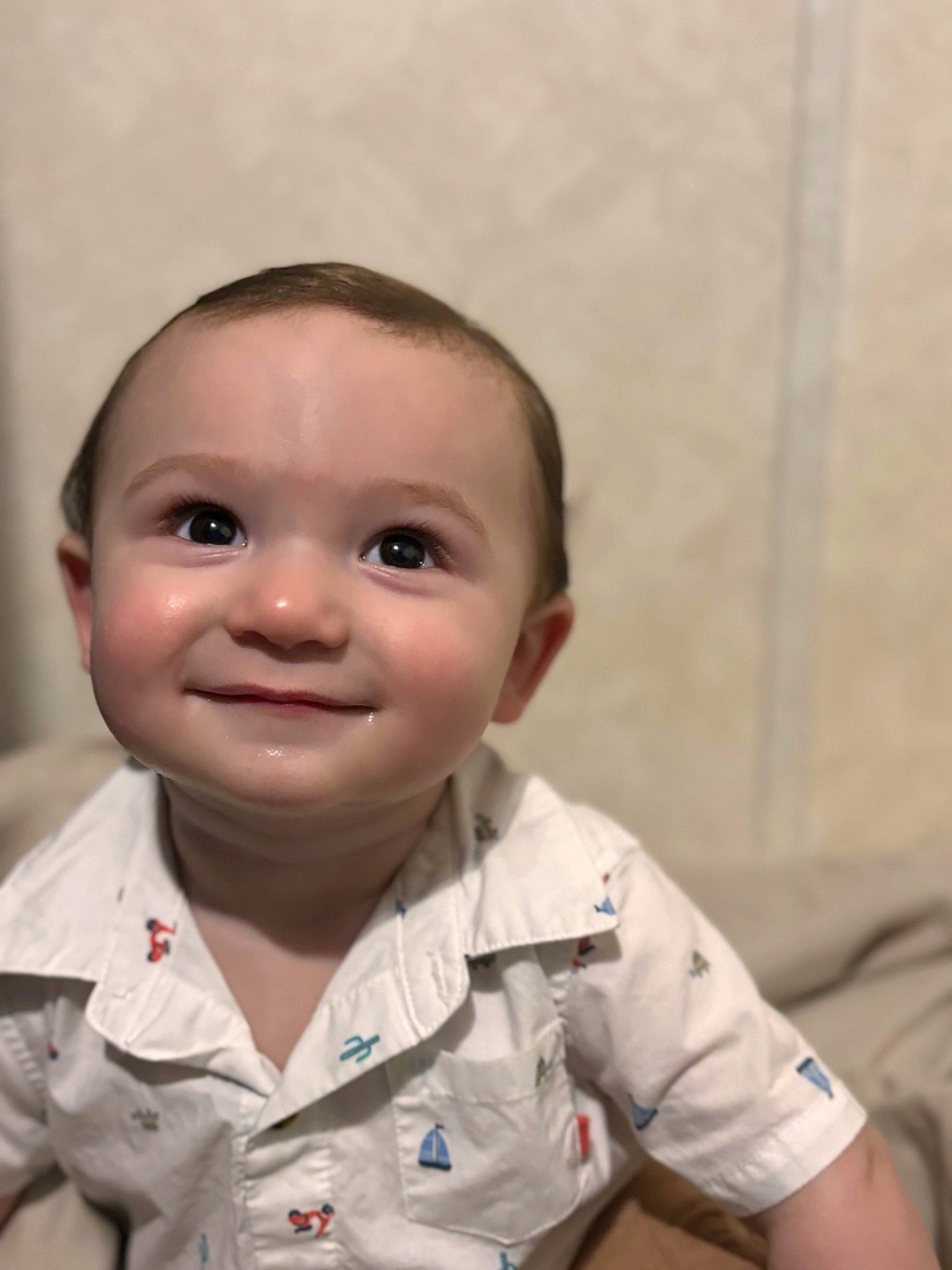 Westyn joined the competition — help win amazing prizes! baby, baby_toddler_clothing, cheek, child, chin, collar, dress_shirt, eye, eyebrow, forehead, gesture, happy, iris, joy, lip, nose, person, skin, sleeve, smile
