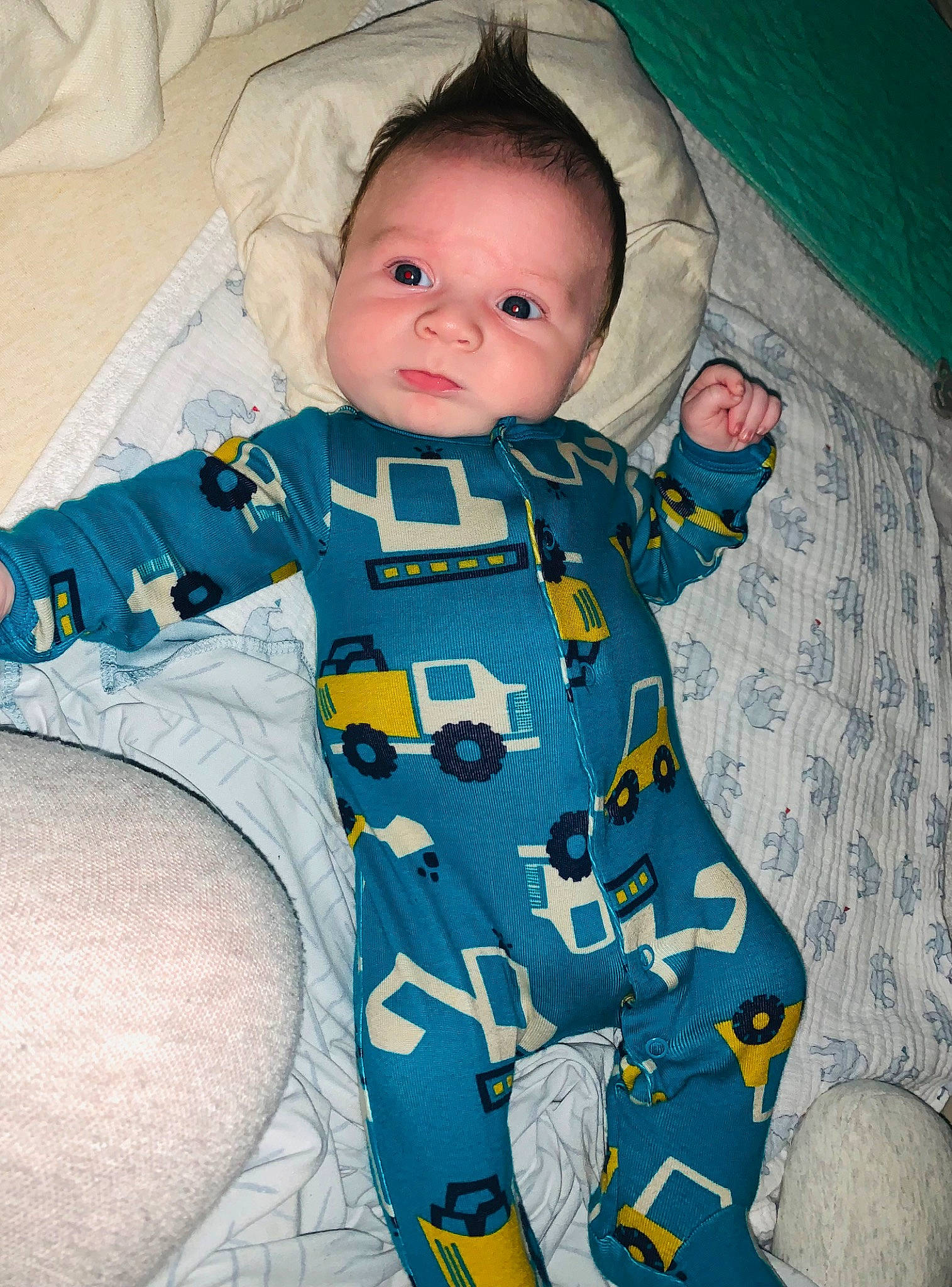 Bodhi joined the competition — help win amazing prizes! azure, baby, baby_products, baby_safety, baby_toddler_clothing, cheek, child, comfort, electric_blue, eye, face, head, linens, pattern, person, sitting, skin, sleeve, smile, textile