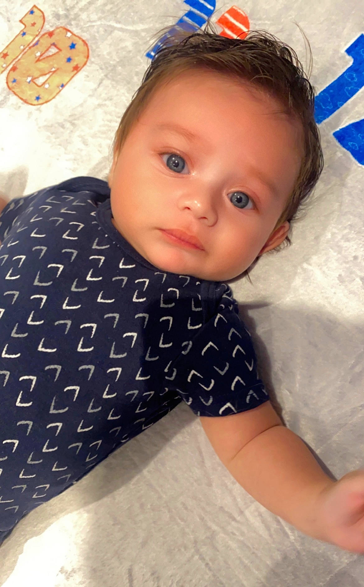 Roman joined the competition — help win amazing prizes! baby, baby_toddler_clothing, cap, cheek, child, eye, eyebrow, eyelash, fashion_accessory, iris, linens, lip, nose, pattern, person, portrait_photography, sitting, skin, sleeve, toddler