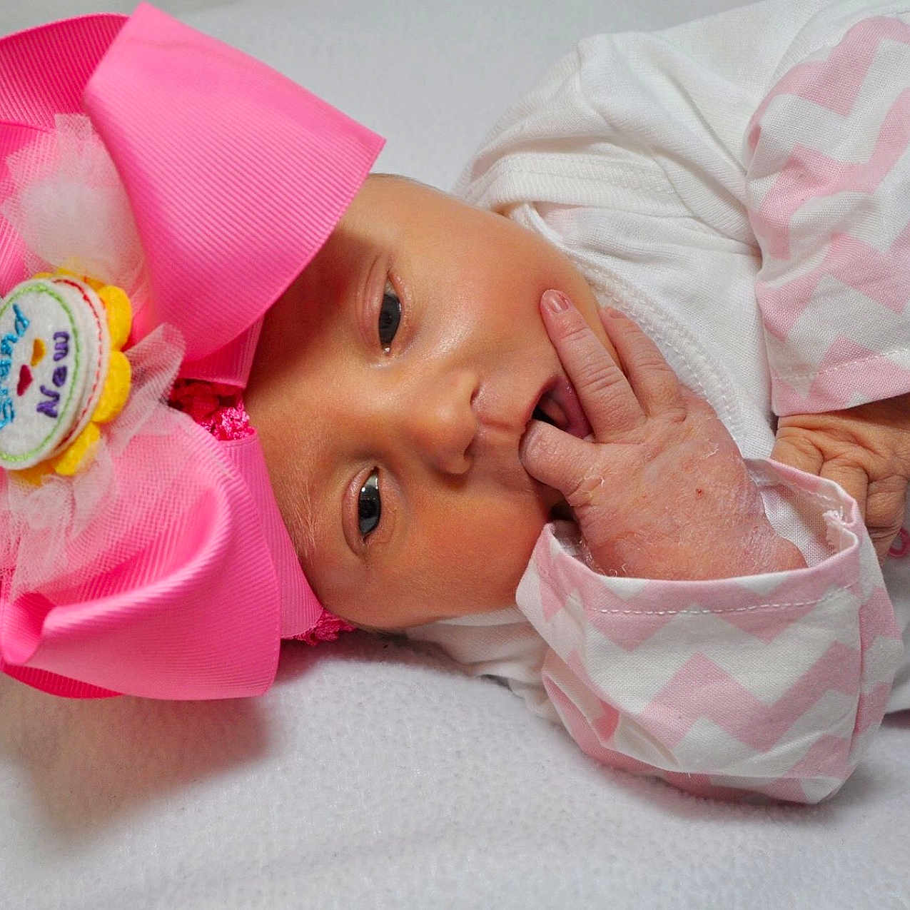 Allyson joined the competition — help win amazing prizes! baby_products, child, girl, hair_accessory, infant, pink, product, skin, toddler