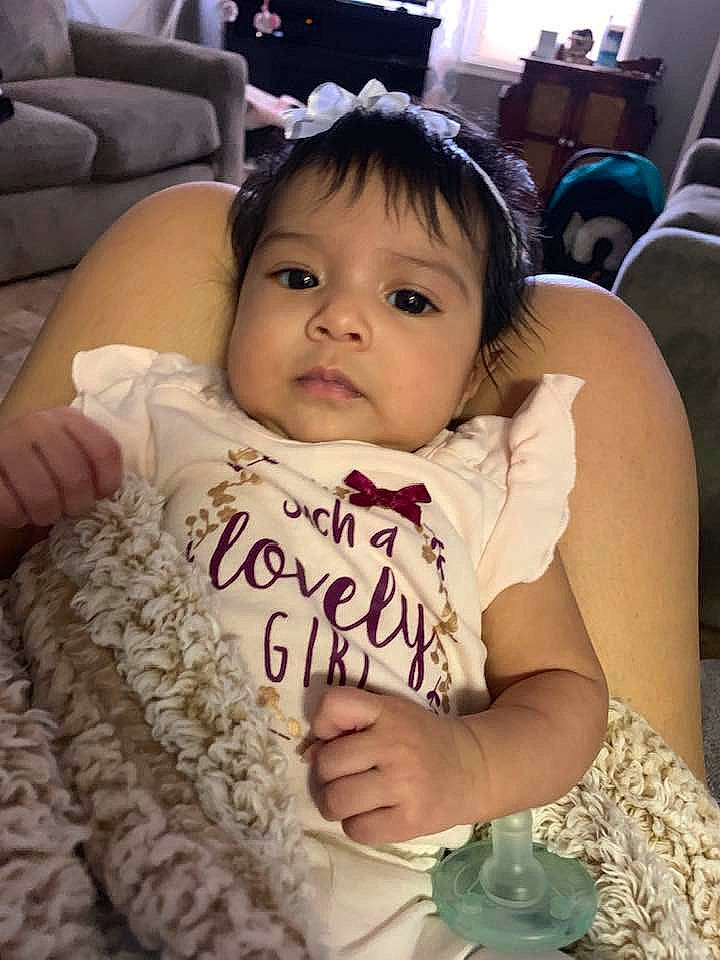 Jaylene is registered to the contest to win money with this photo: baby, cheek, child, daughter, face, person, skin, toddler