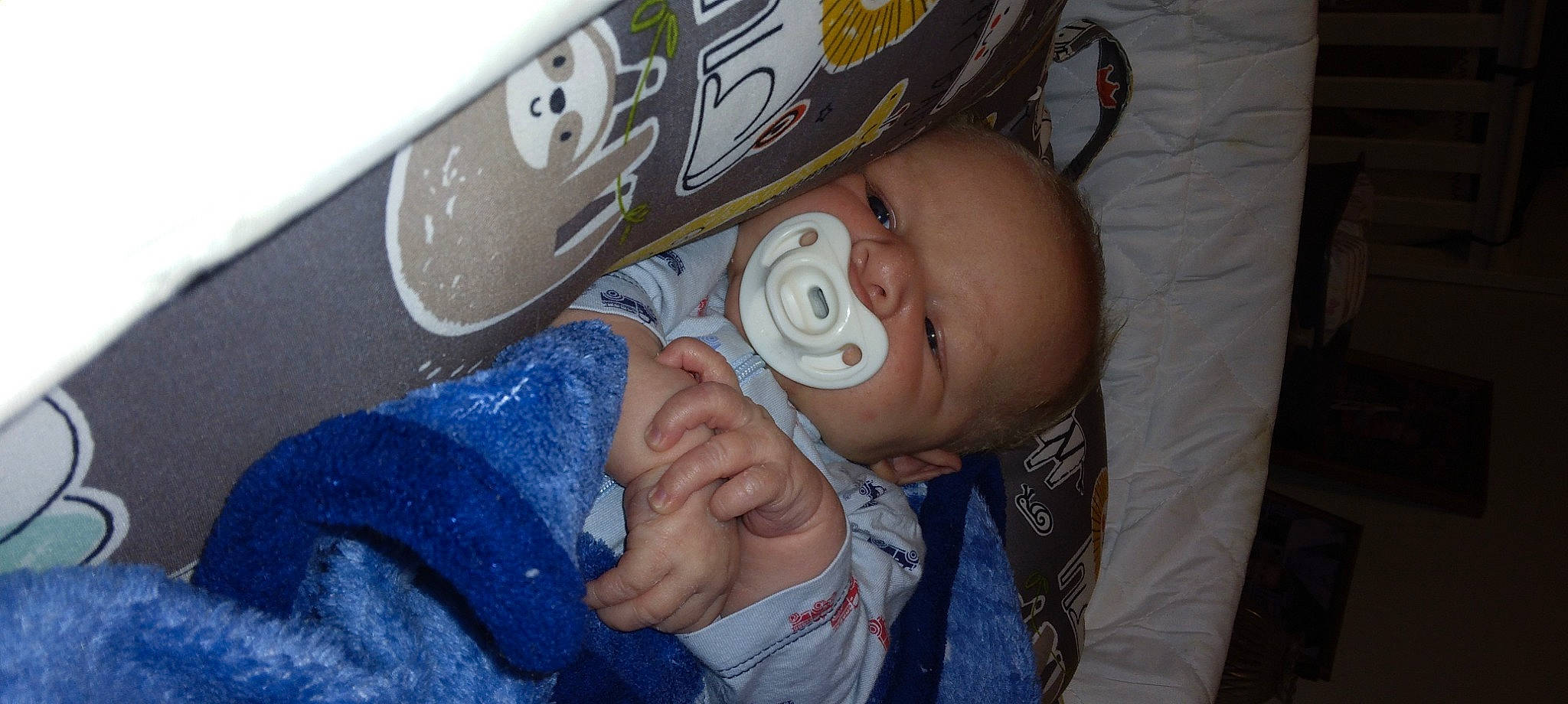 Paxton joined the competition — help win amazing prizes! baby, baby_products, baby_toddler_clothing, cap, child, electric_blue, finger, fun, gesture, happy, hat, nail, person, personal_protective_equipment, skin, smile, thumb, toddler