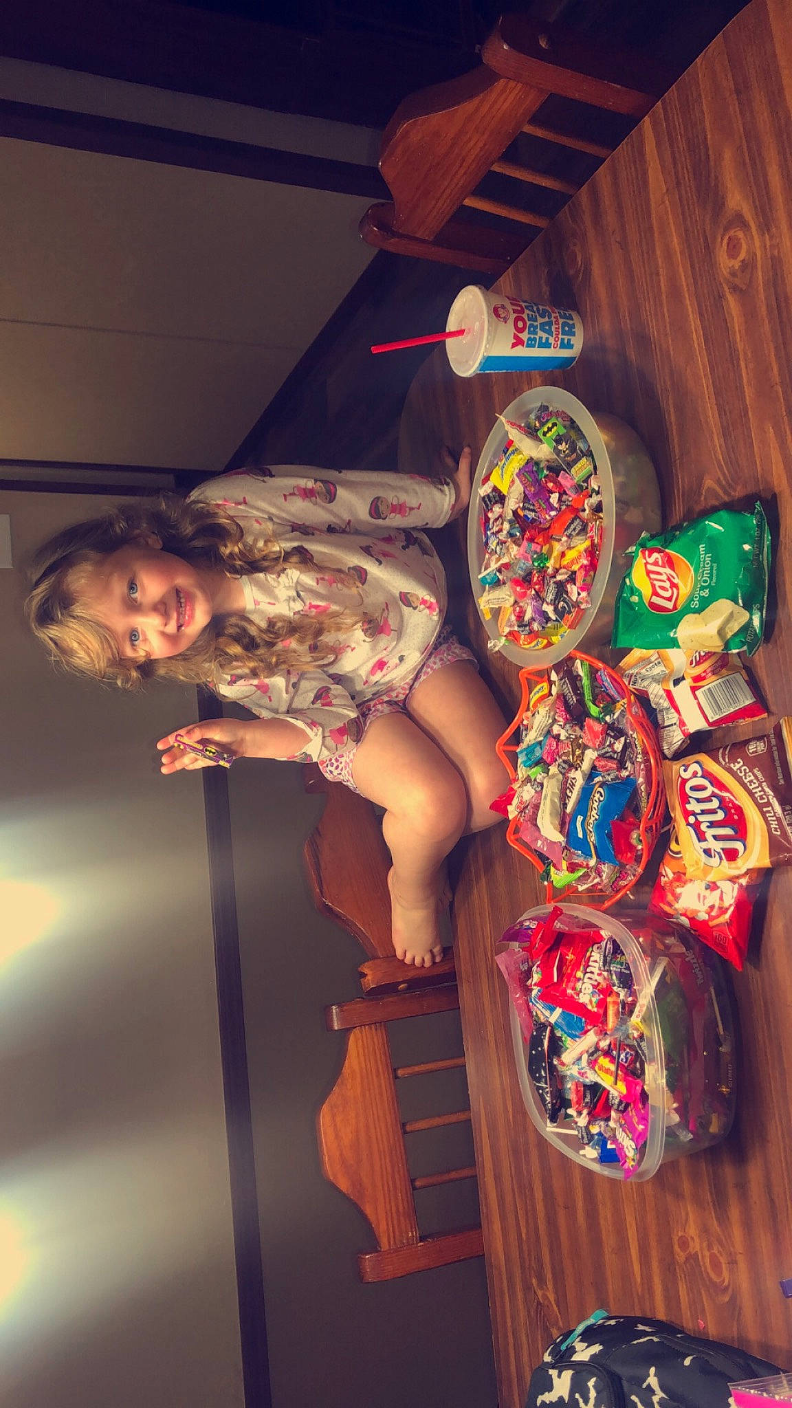 Skylee joined the competition — help win amazing prizes! candy, confectionery, hardwood, joy, person, snack, wood_stain